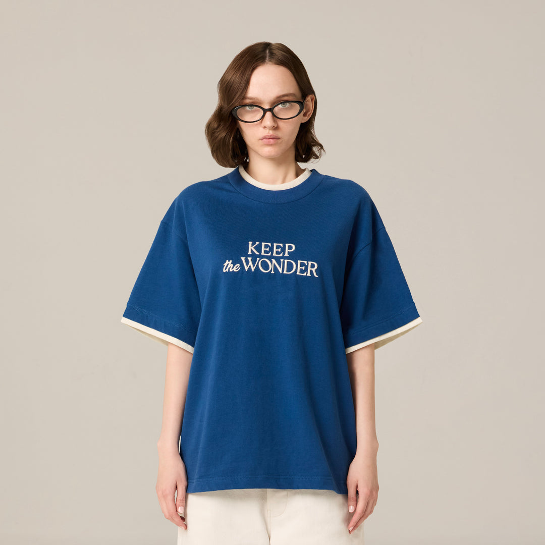 (Pre-order) Keep the Wonder Layered Tee | Dodger Blue