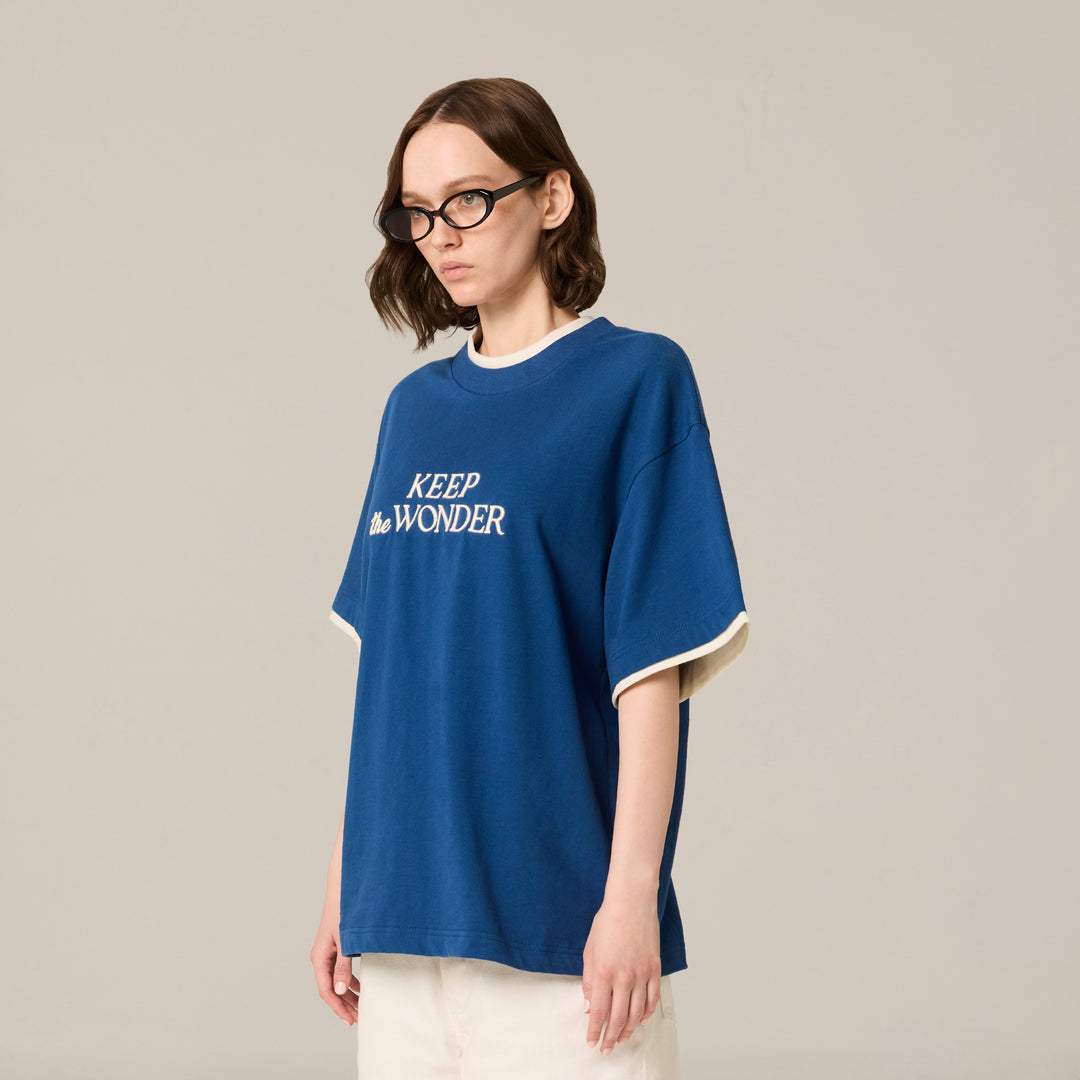 (Pre-order) Keep the Wonder Layered Tee | Dodger Blue
