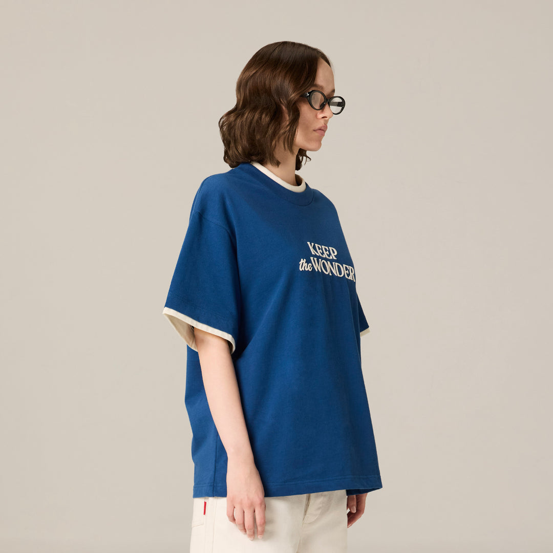 (Pre-order) Keep the Wonder Layered Tee | Dodger Blue