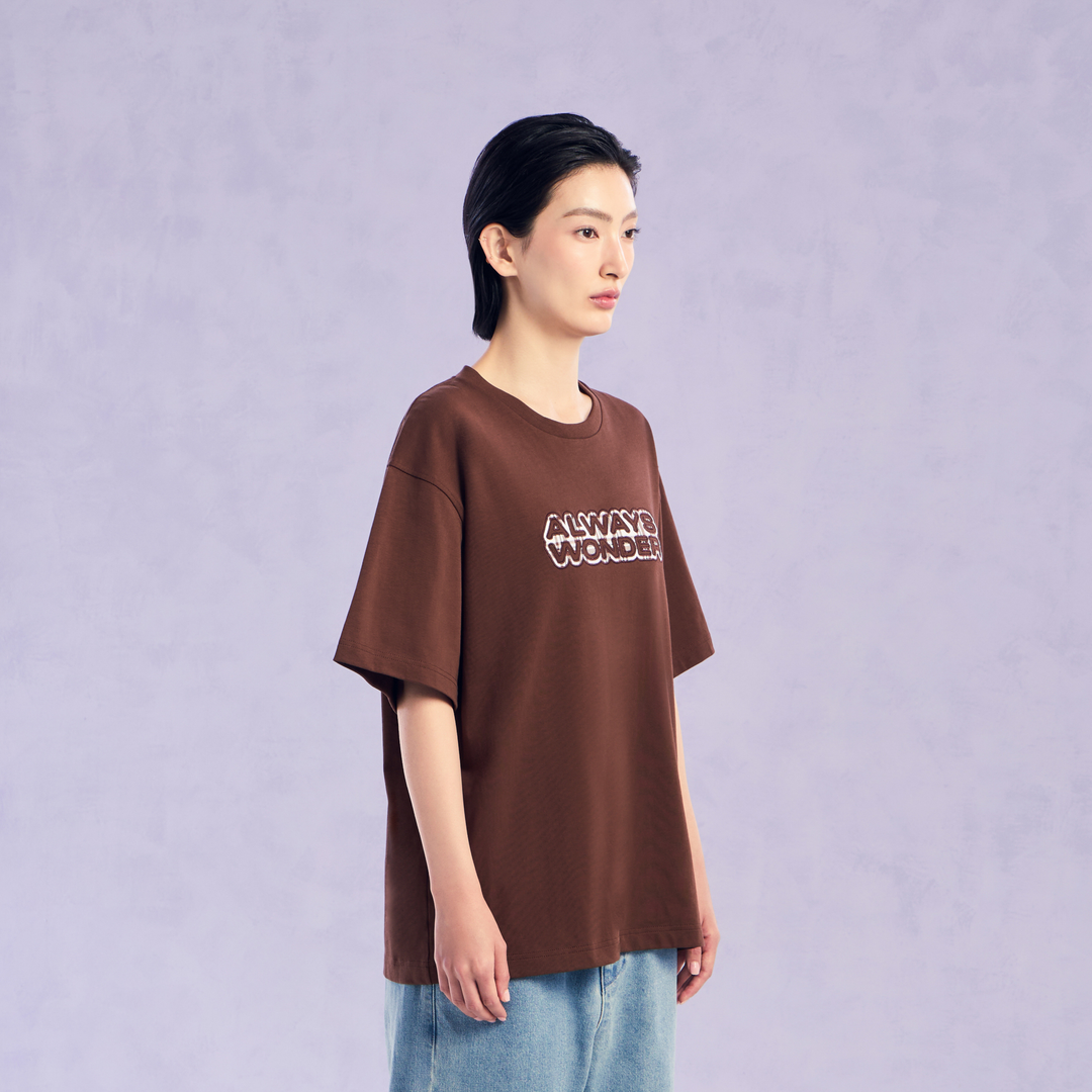 The Wonder Mark Oversized Tee | Espresso Brown