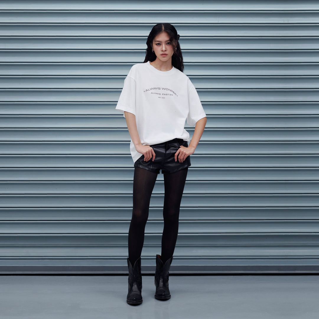 Always Faster Oversized T-Shirt | Racing White