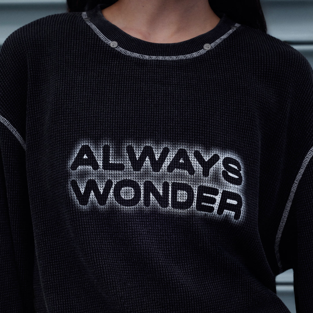 (Pre order) Joy Ride Oversized Long-Sleeve | Midnight Black