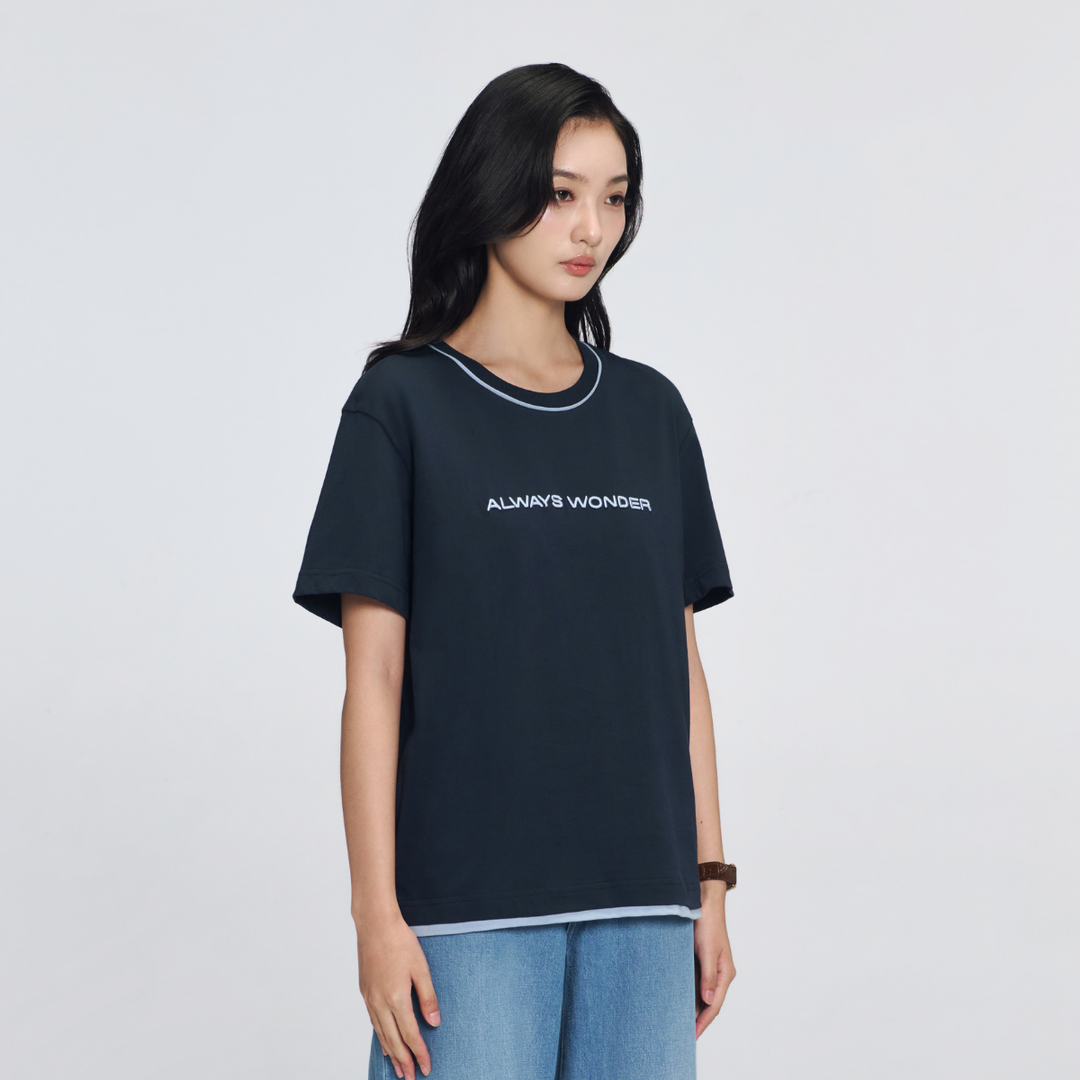 Downtown Essential Tee | Midnight Navy