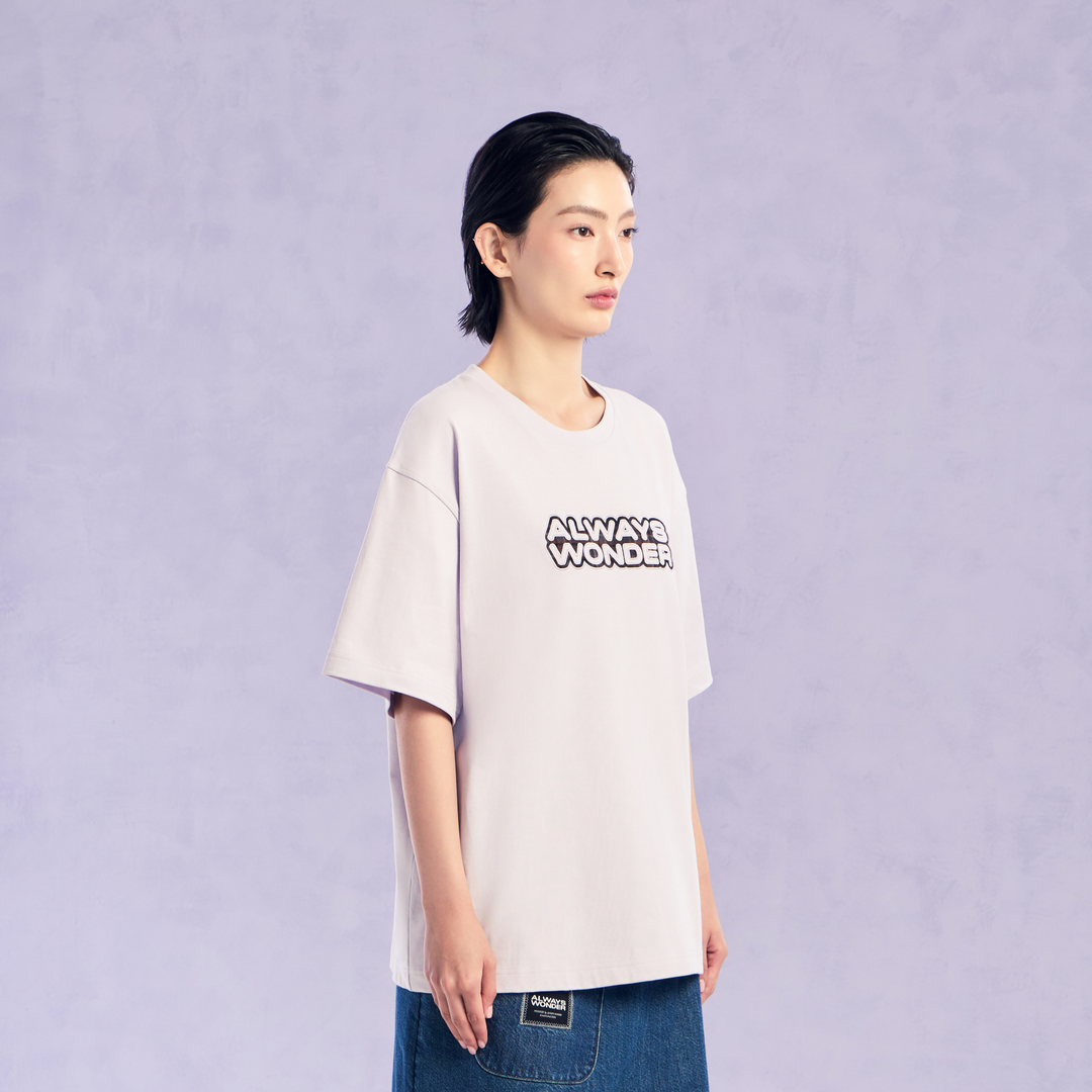 The Wonder Mark Oversized Tee | Lavender Haze