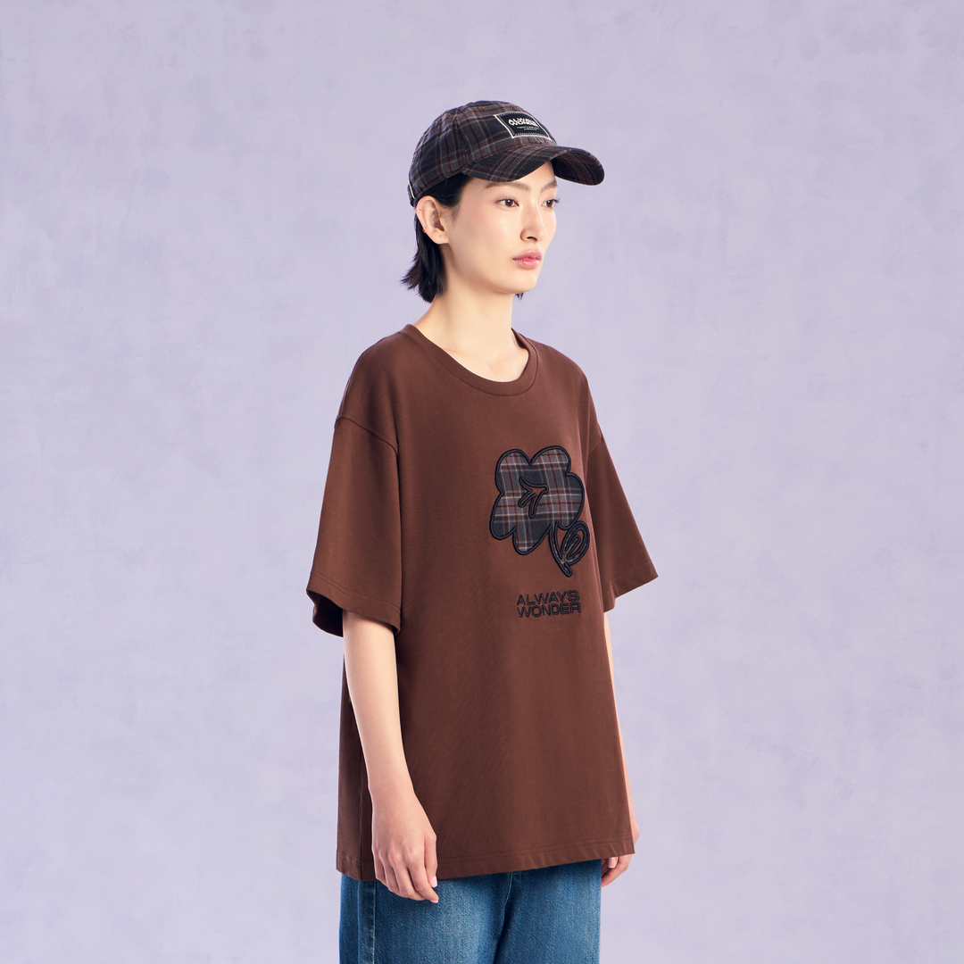 The Wonder Flower Oversized Tee | Espresso Brown