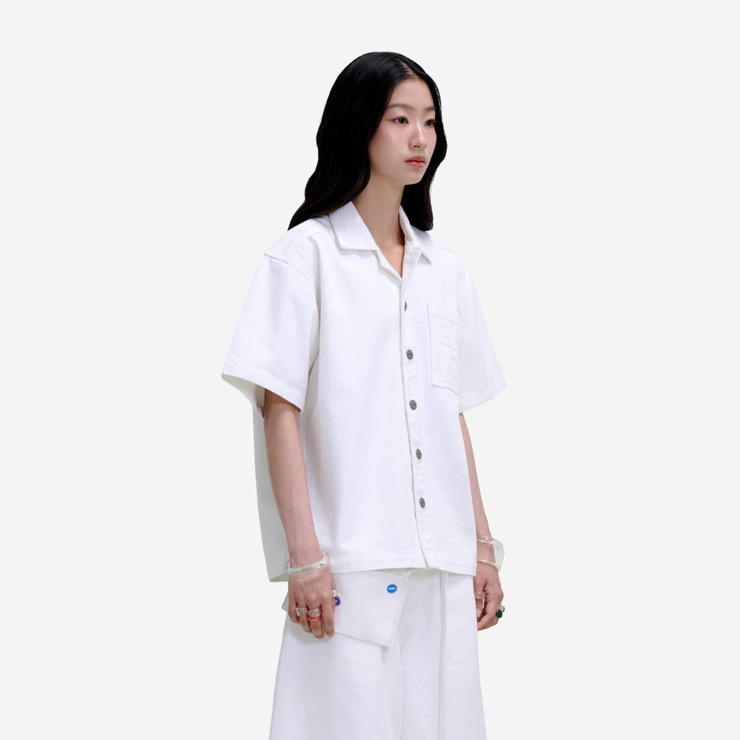 Wild Fruit Short-Sleeve Shirt | Flour White