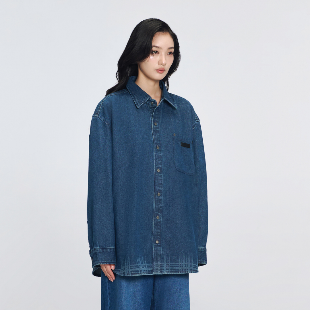 (Pre-order) City Edge Denim Shirt | Indigo Washed
