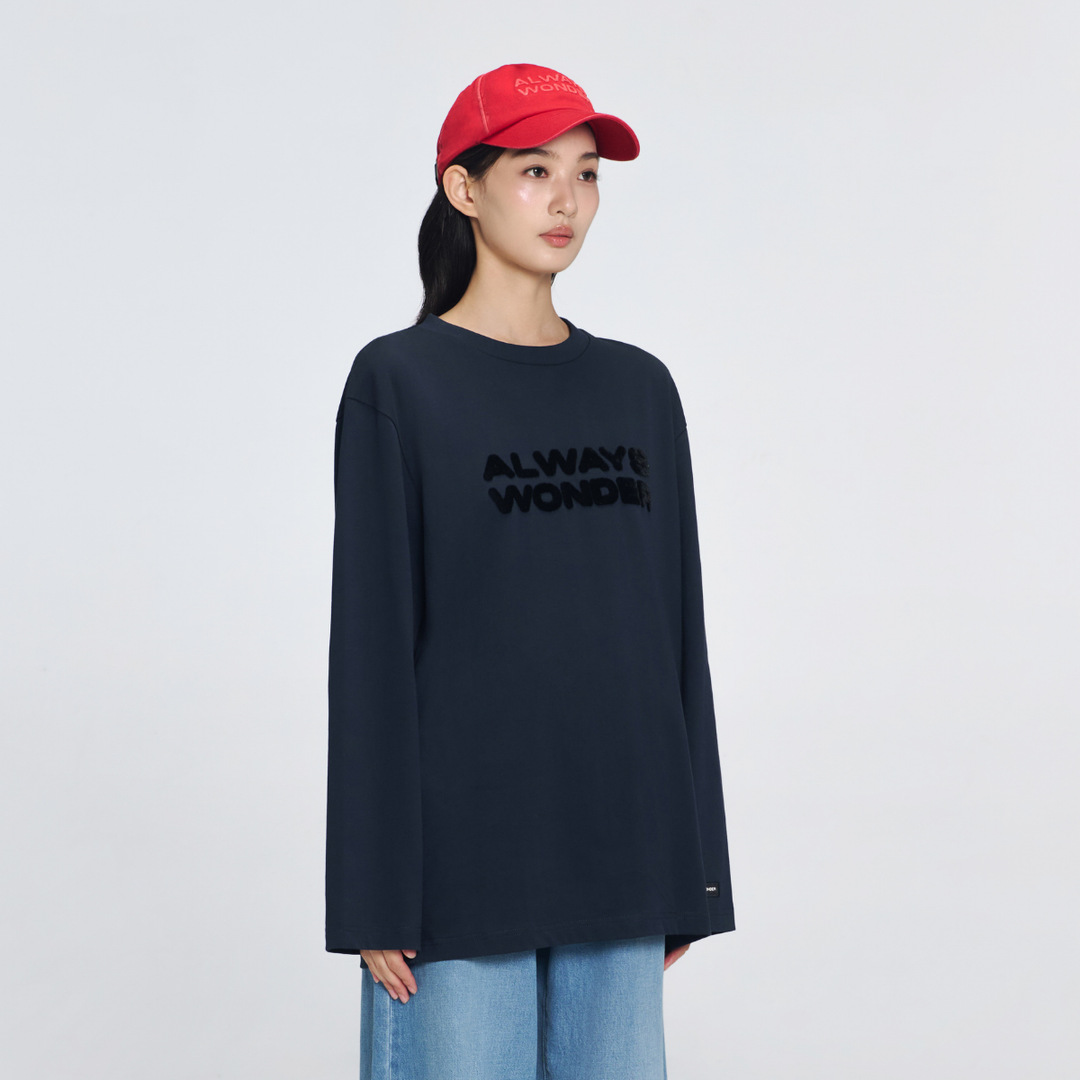 Wonder Hours Long Sleeve Tee | Midnight Navy