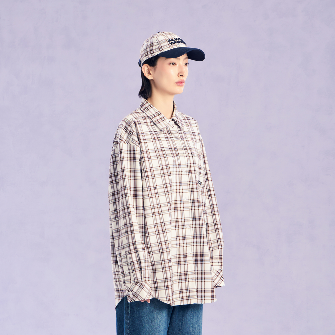 The Wonder Plaid Shirt | Brown-Lavender Haze