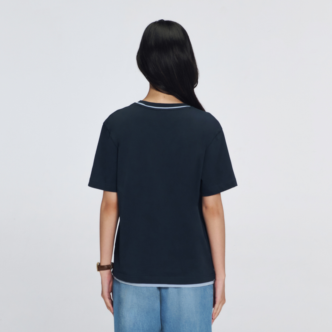 Downtown Essential Tee | Midnight Navy