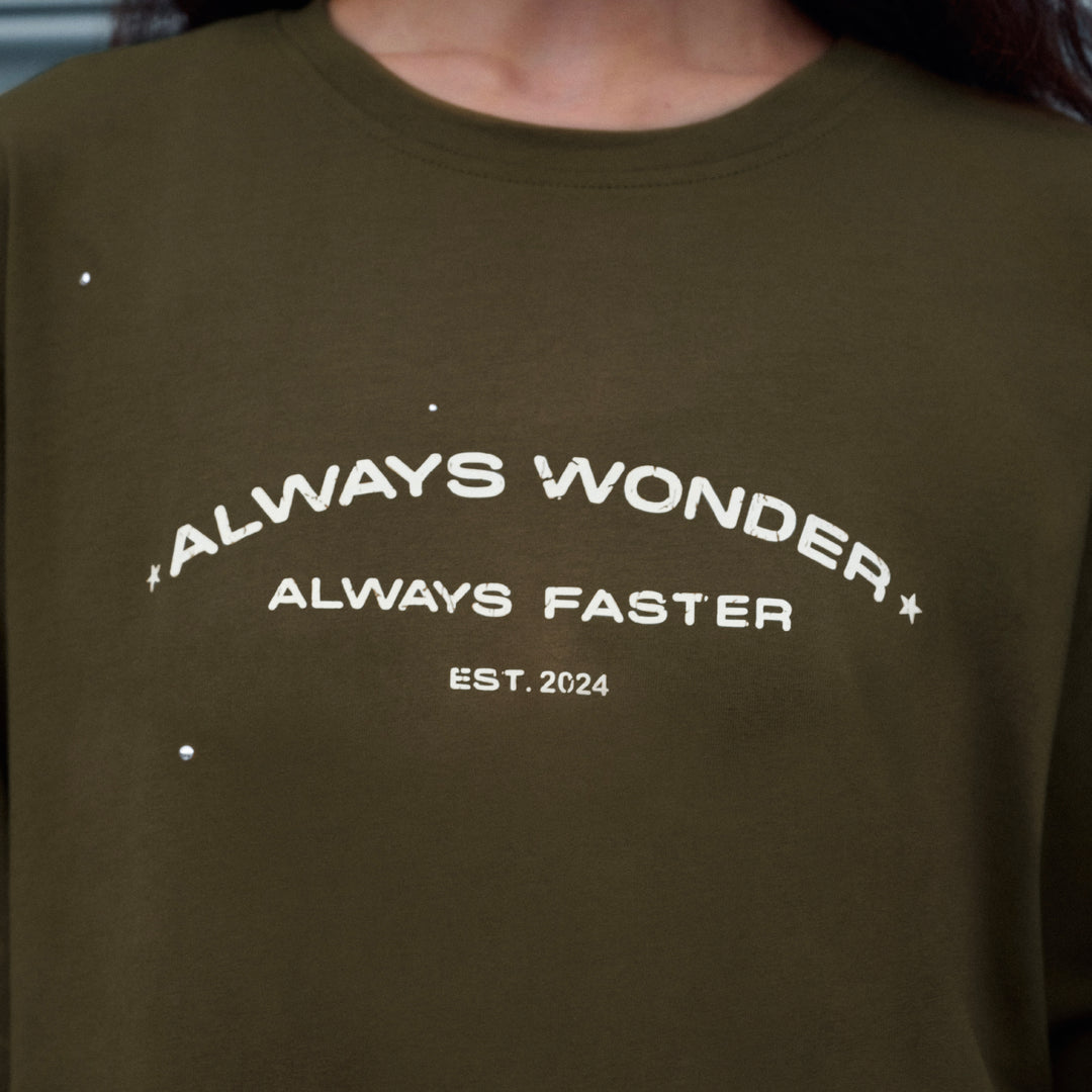 Always Faster Oversized T-Shirt | Deep Moss