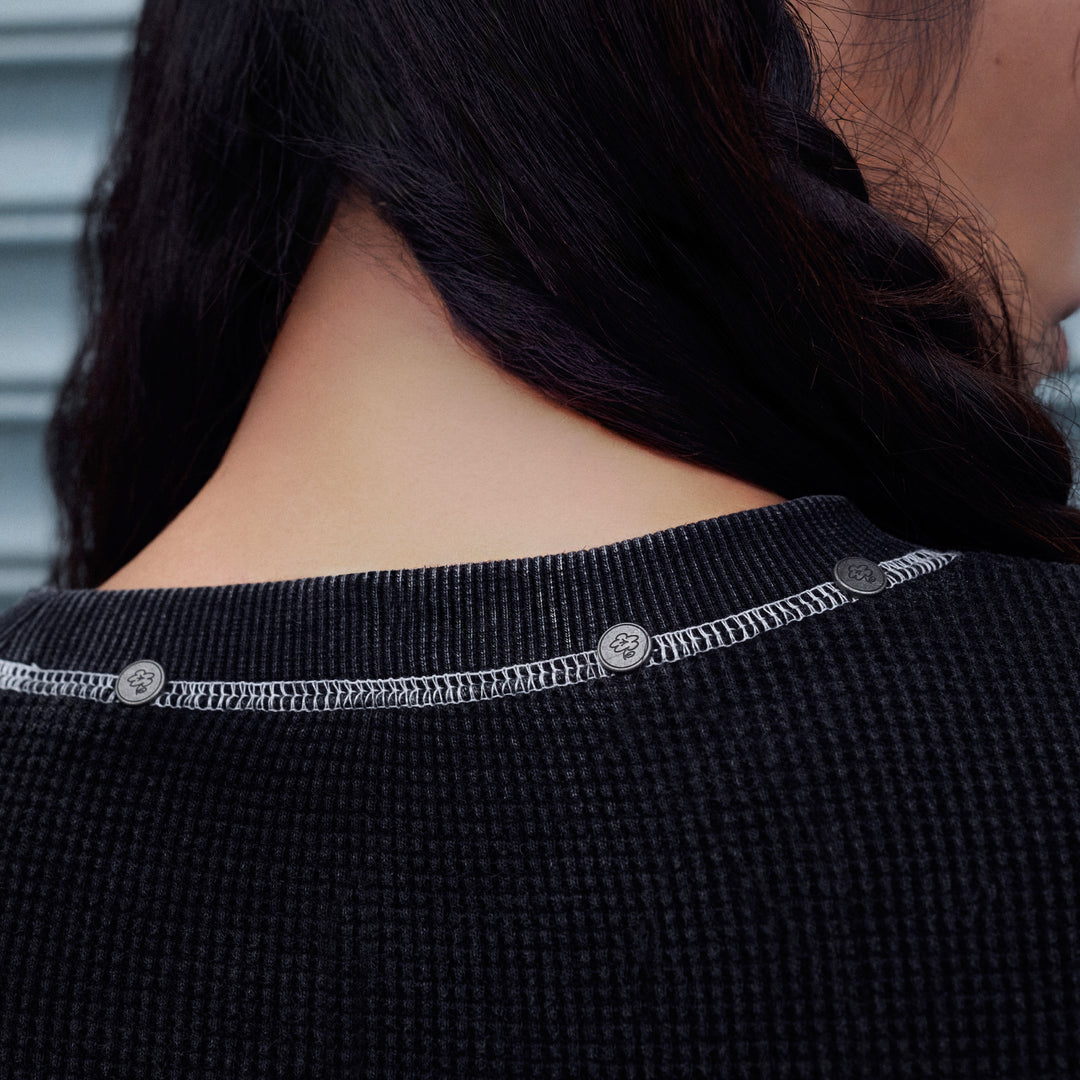 (Pre order) Joy Ride Oversized Long-Sleeve | Midnight Black