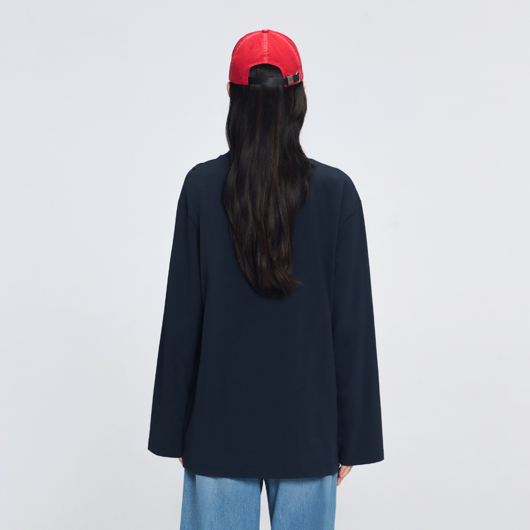 Wonder Hours Long Sleeve Tee | Midnight Navy
