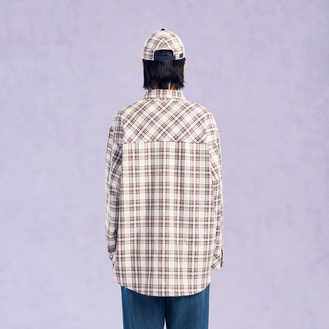 The Wonder Plaid Shirt | Brown-Lavender Haze
