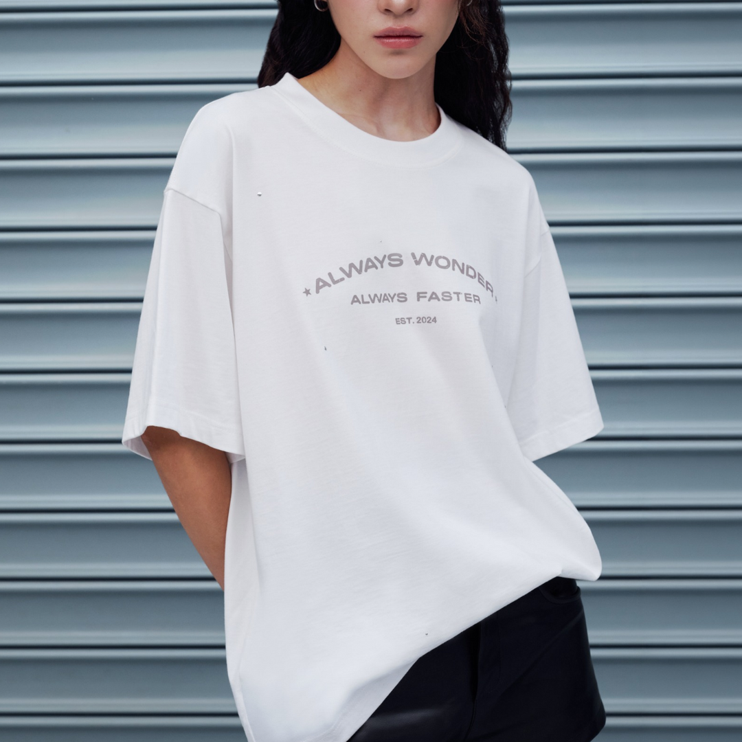 Always Faster Oversized T-Shirt | Racing White