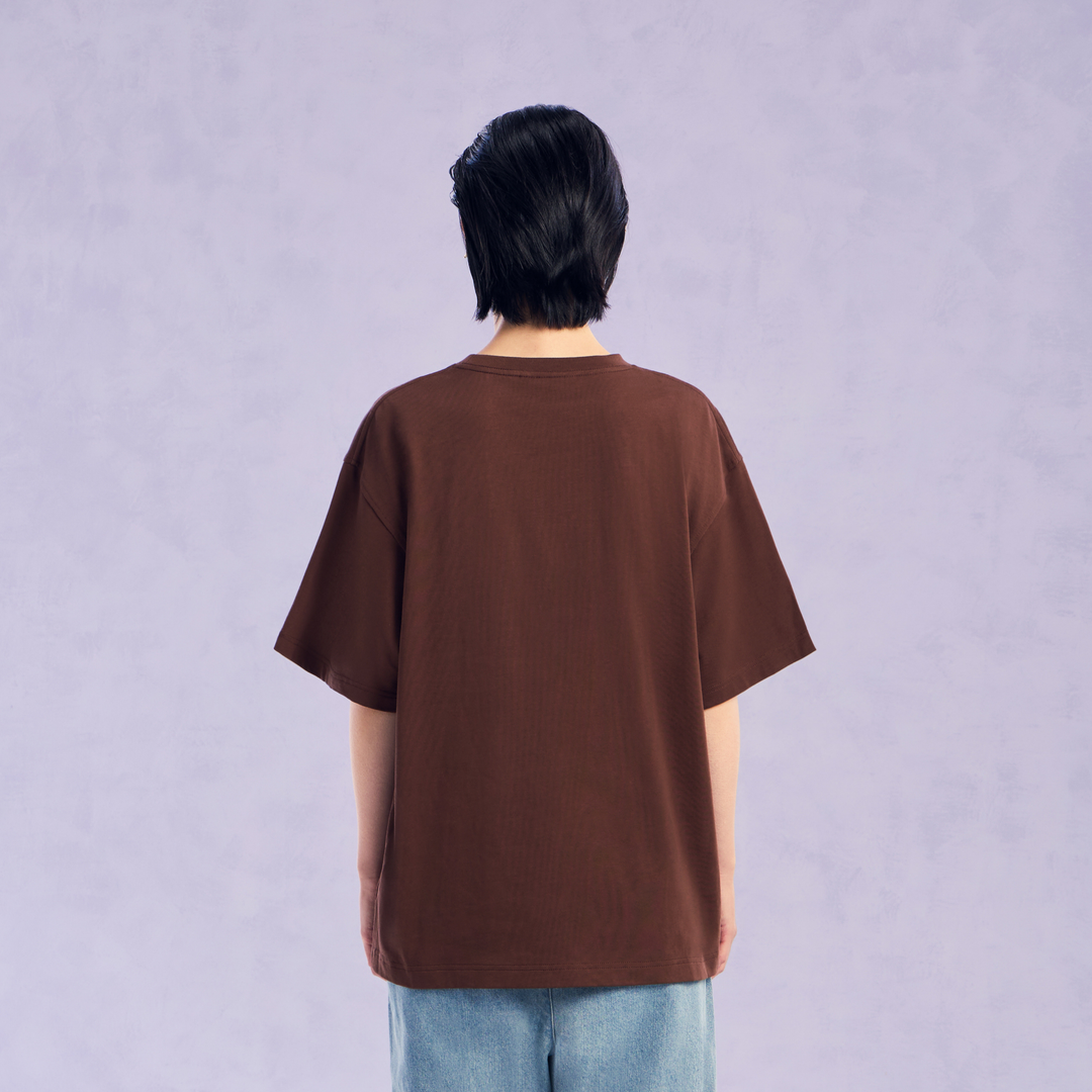 The Wonder Mark Oversized Tee | Espresso Brown