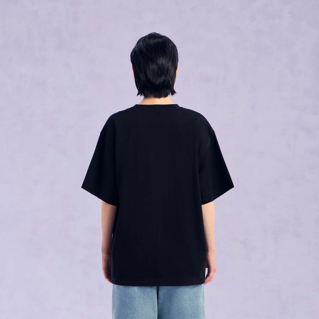 The Wonder Mark Oversized Tee | Midnight Black