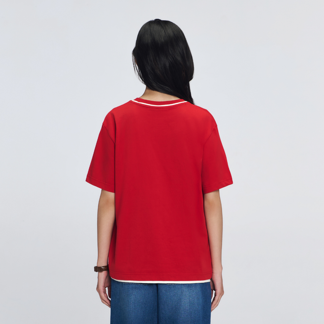 Downtown Essential Tee | Scarlet Red
