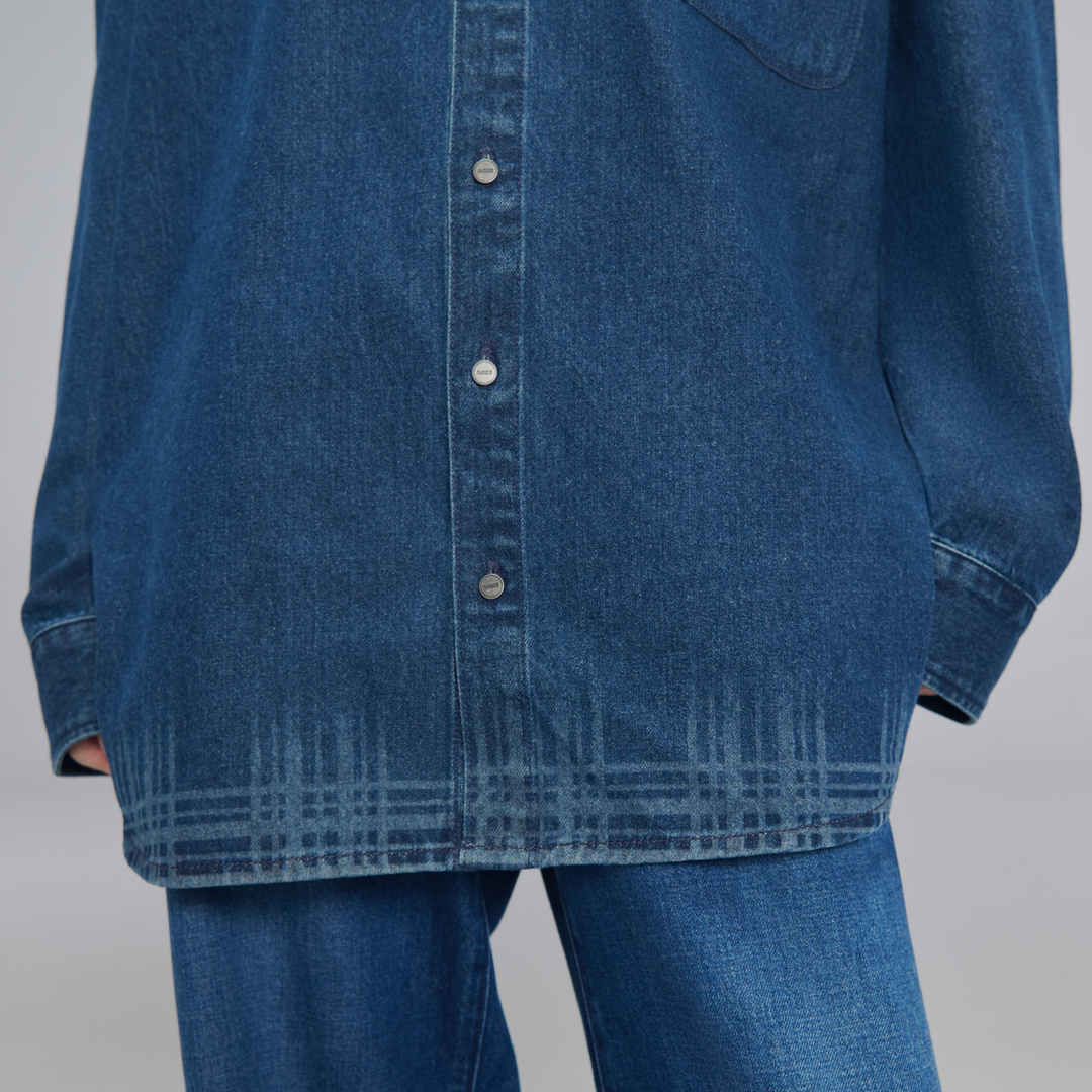 (Pre-order) City Edge Denim Shirt | Indigo Washed