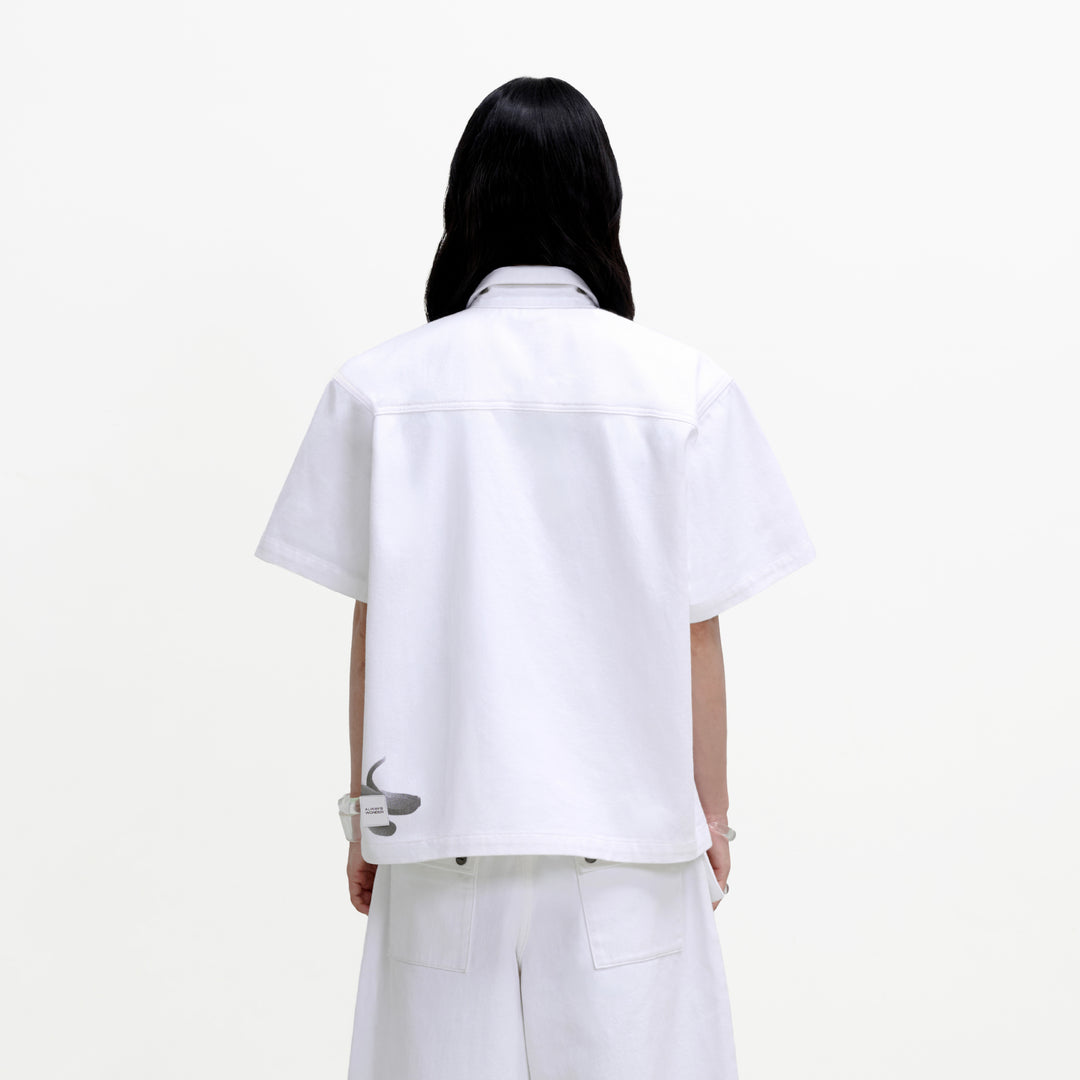 Wild Fruit Short-Sleeve Shirt | Flour White
