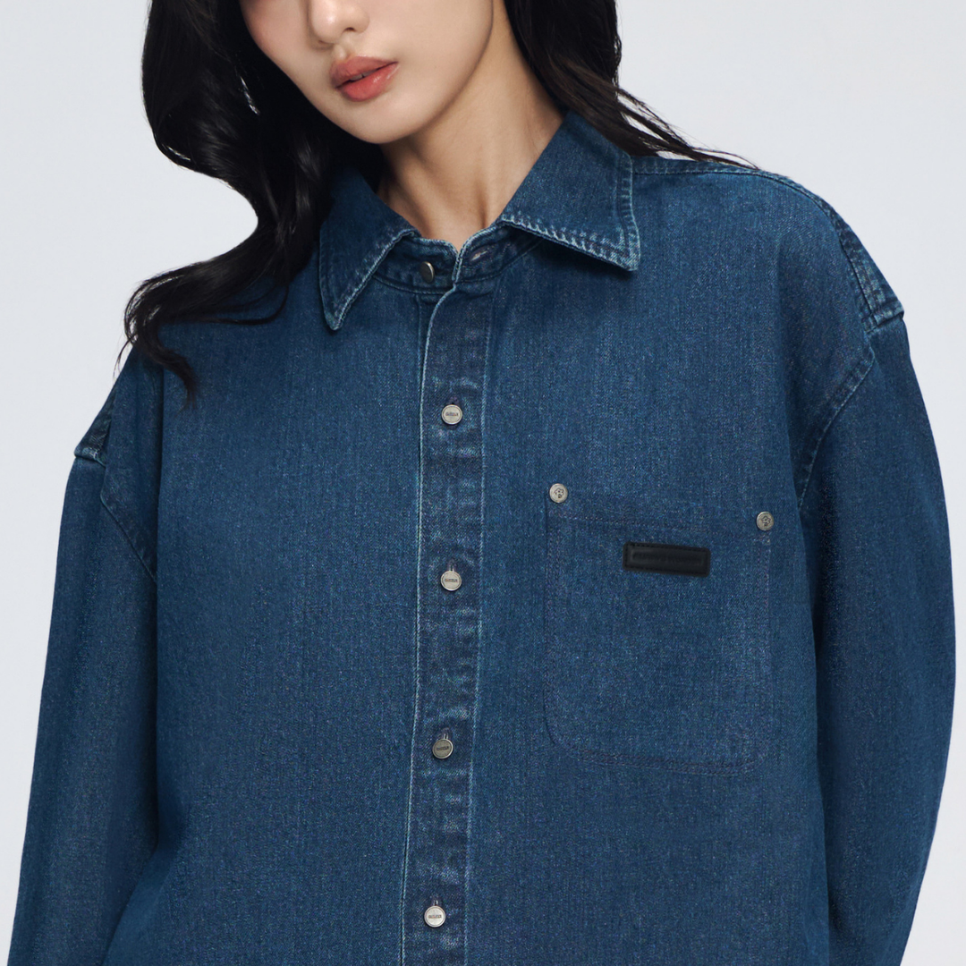 (Pre-order) City Edge Denim Shirt | Indigo Washed