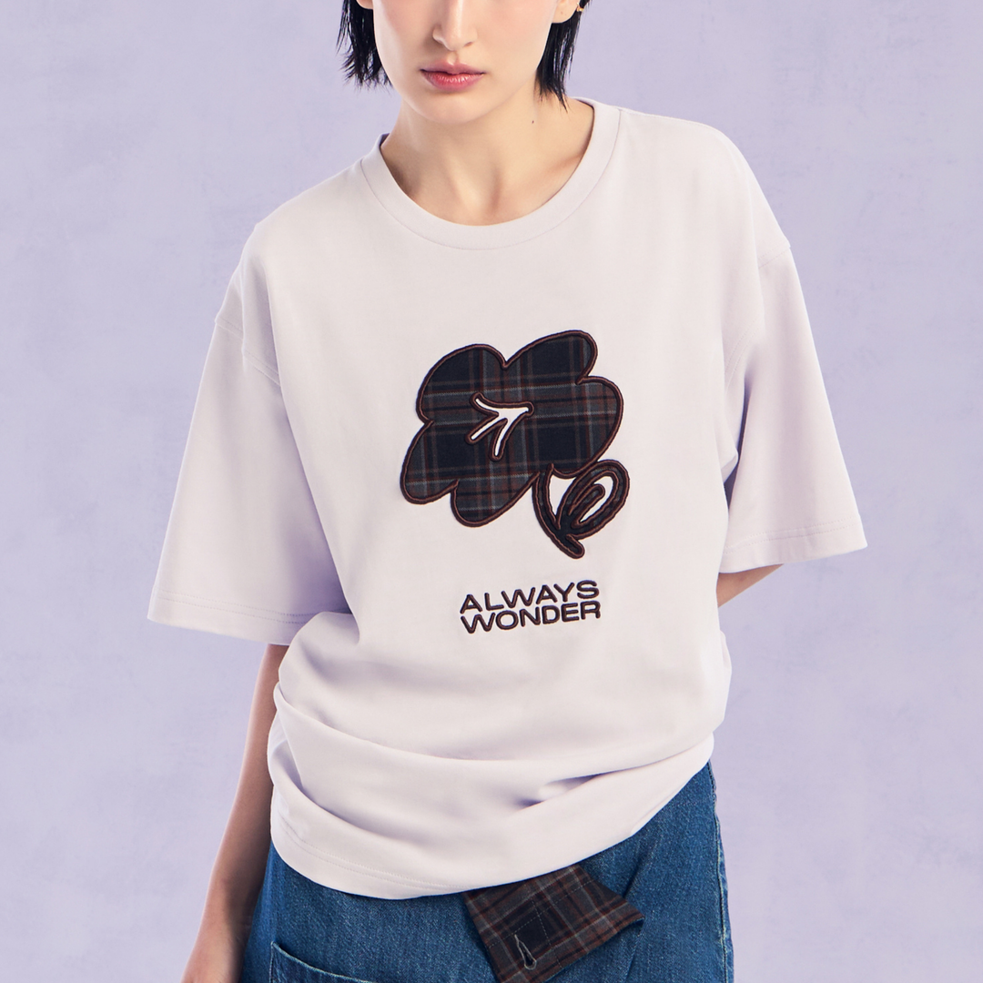 The Wonder Flower Oversized Tee | Lavender Haze