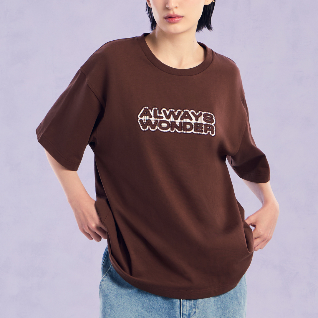The Wonder Mark Oversized Tee | Espresso Brown