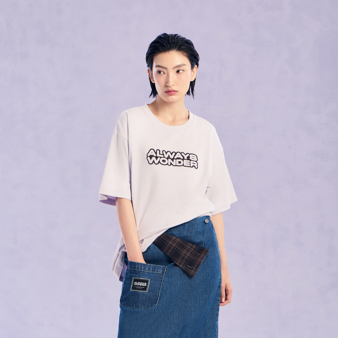 The Wonder Mark Oversized Tee | Lavender Haze