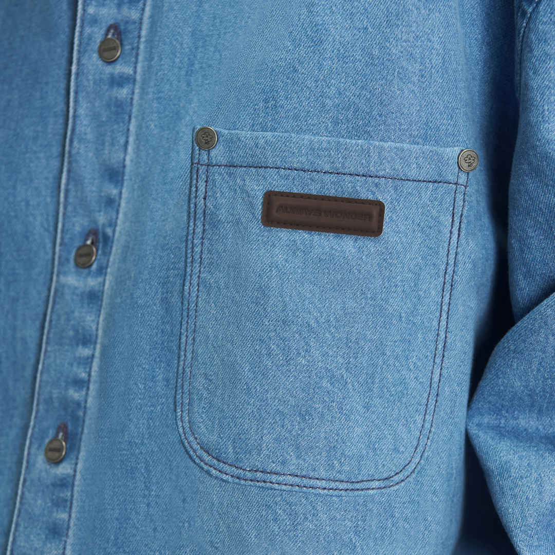 (Pre-order) City Edge Denim Shirt | Sky Denim