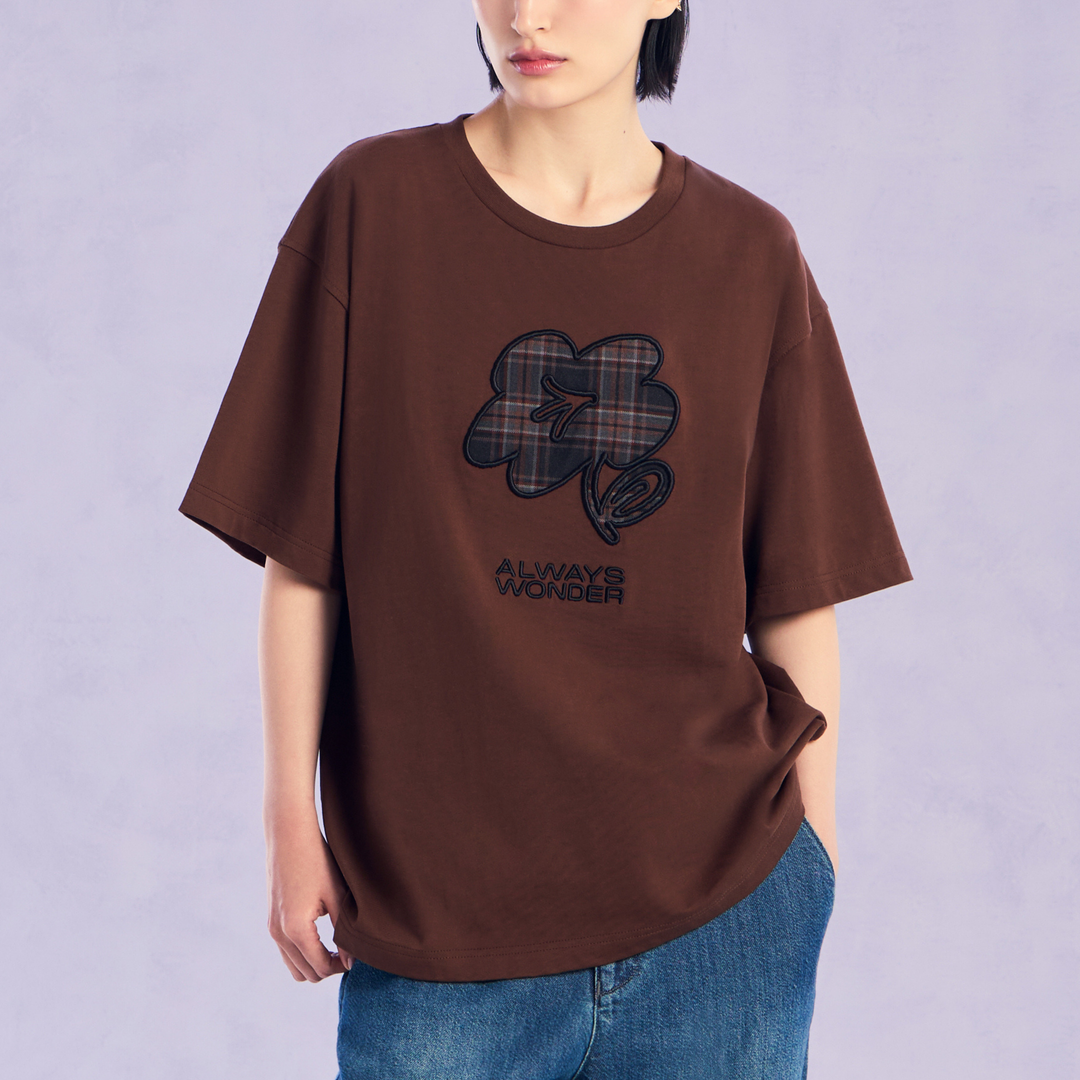 The Wonder Flower Oversized Tee | Espresso Brown