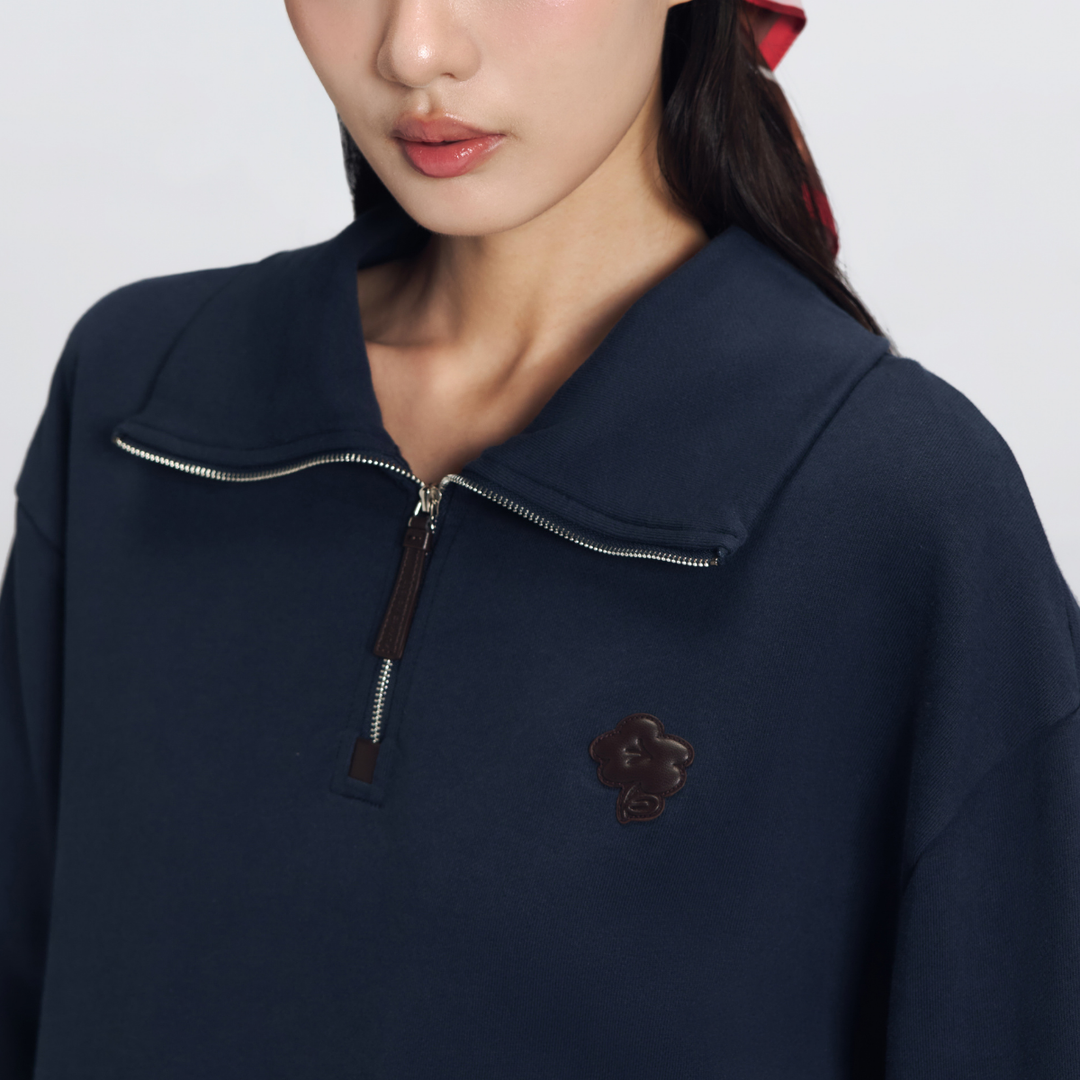 Downtown Half-Zip Sweater | Midnight Navy
