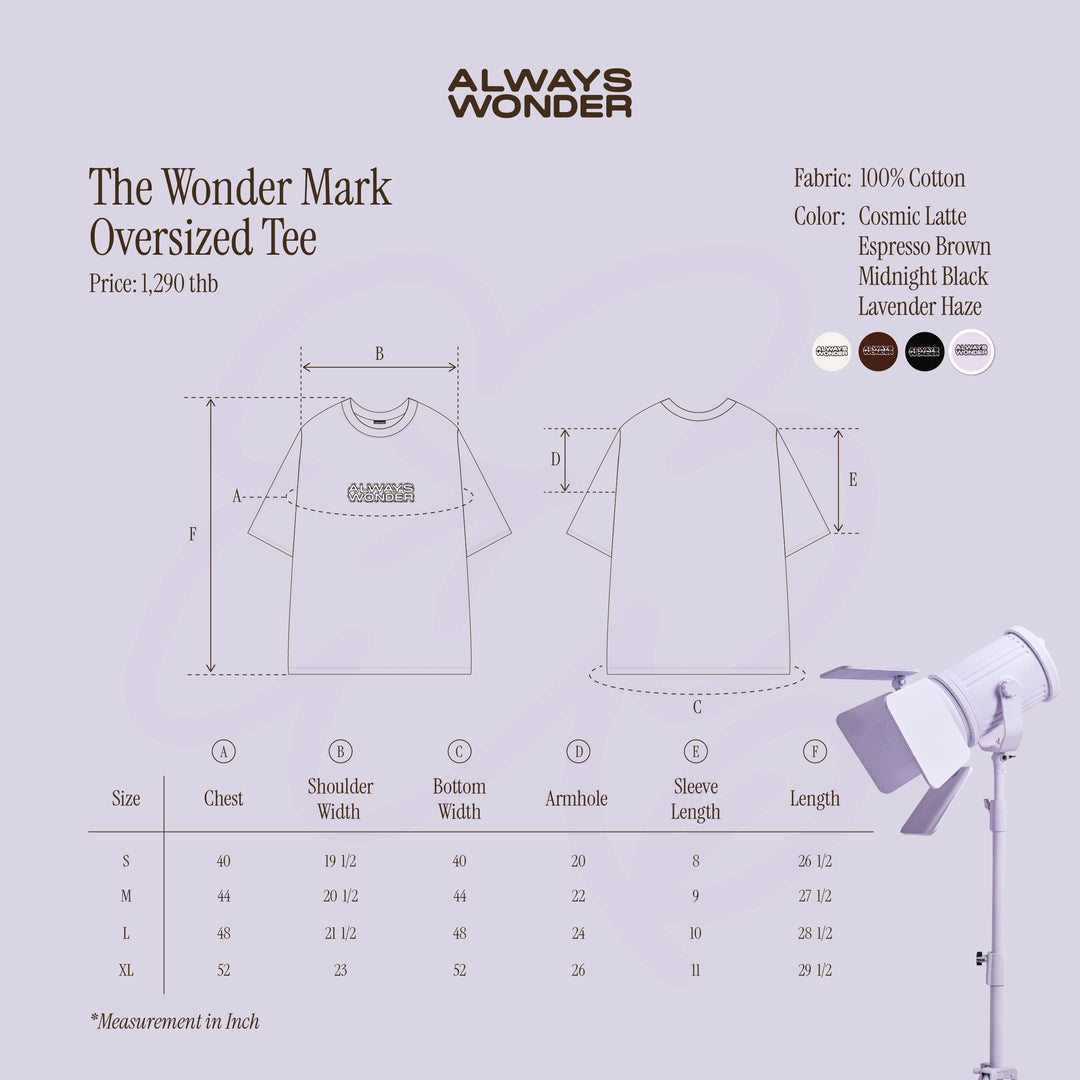 The Wonder Mark Oversized Tee | Lavender Haze