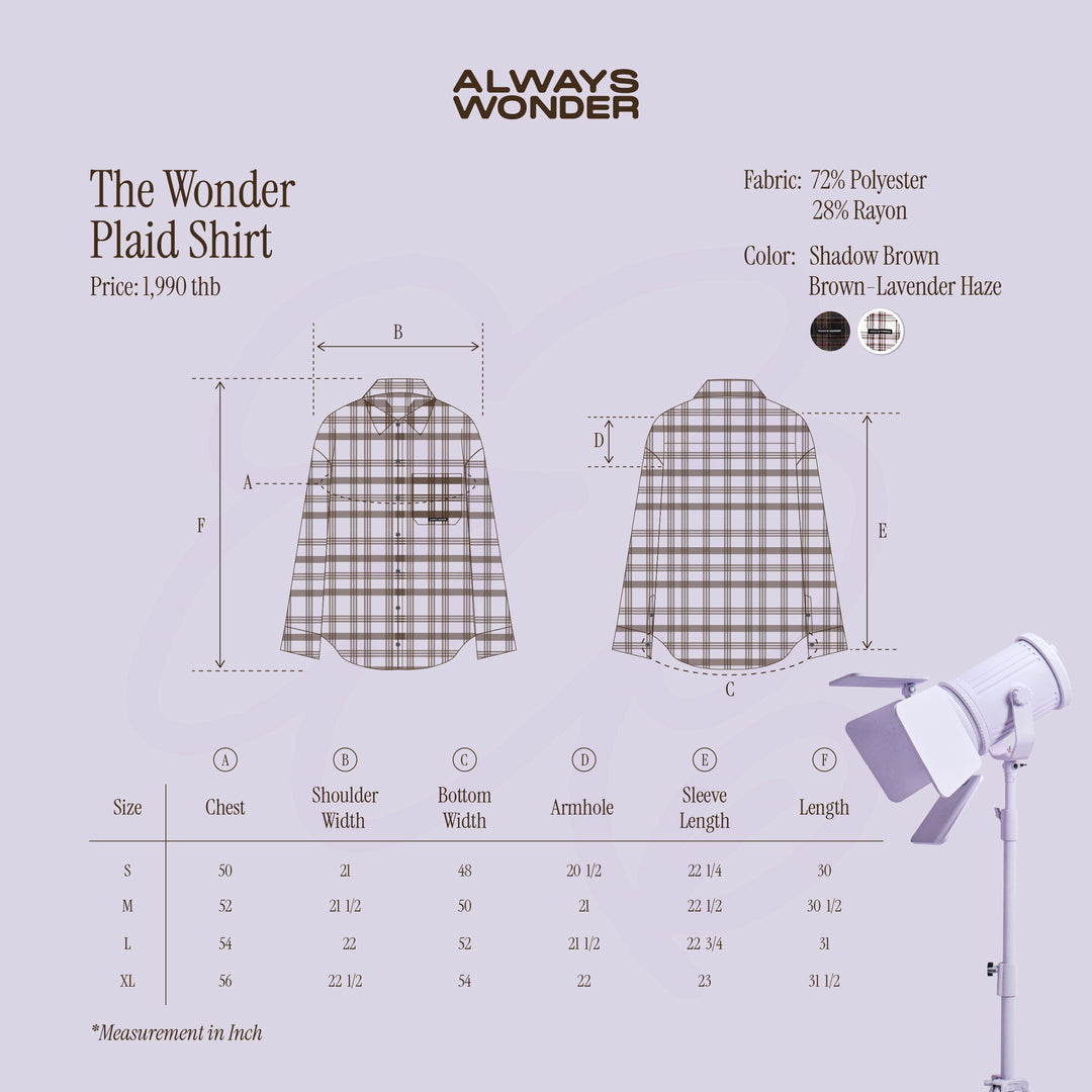 The Wonder Plaid Shirt | Brown-Lavender Haze