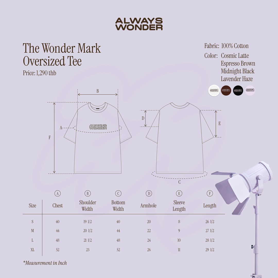 The Wonder Mark Oversized Tee | Cosmic Latte