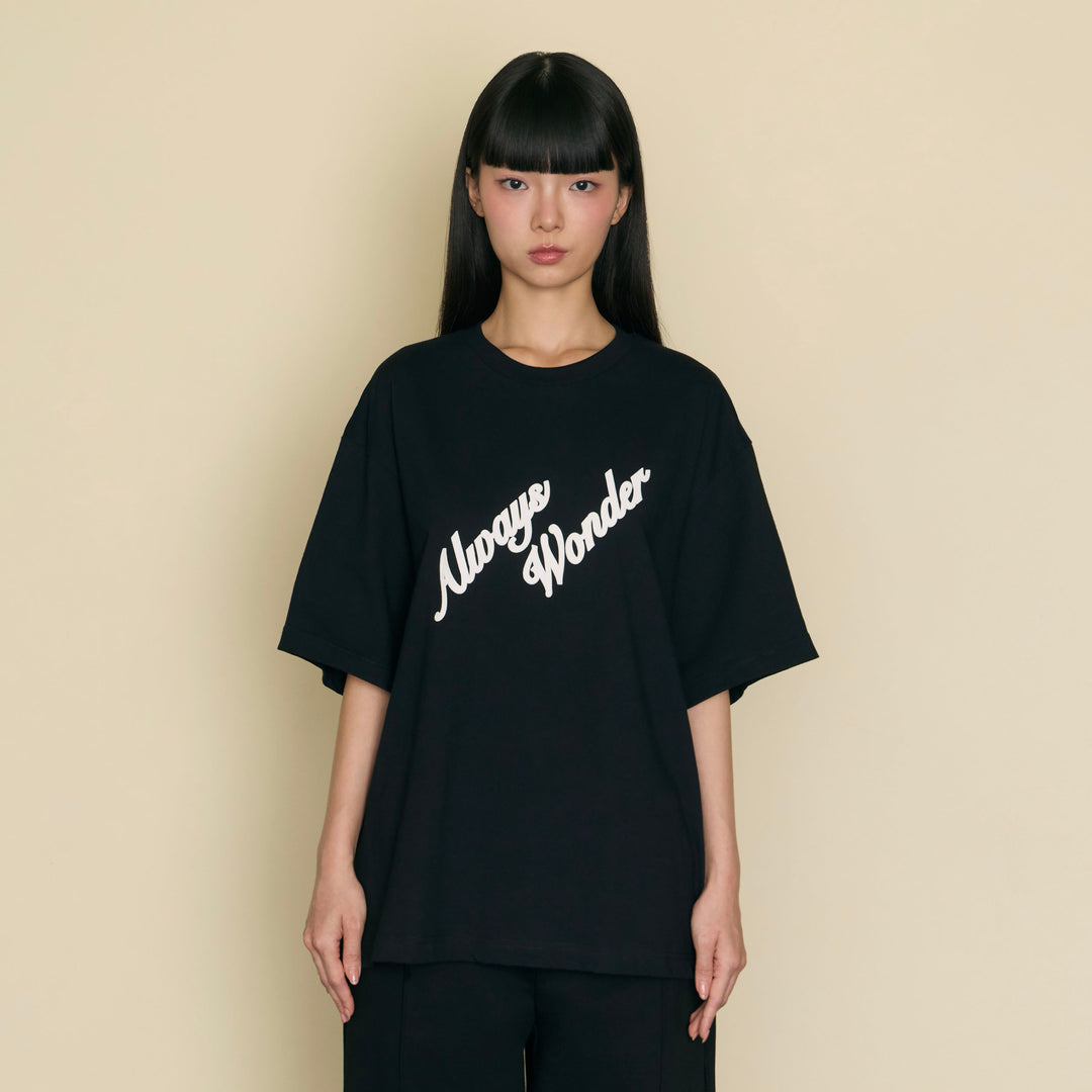 Always Presense Oversized Tee | Charcoal