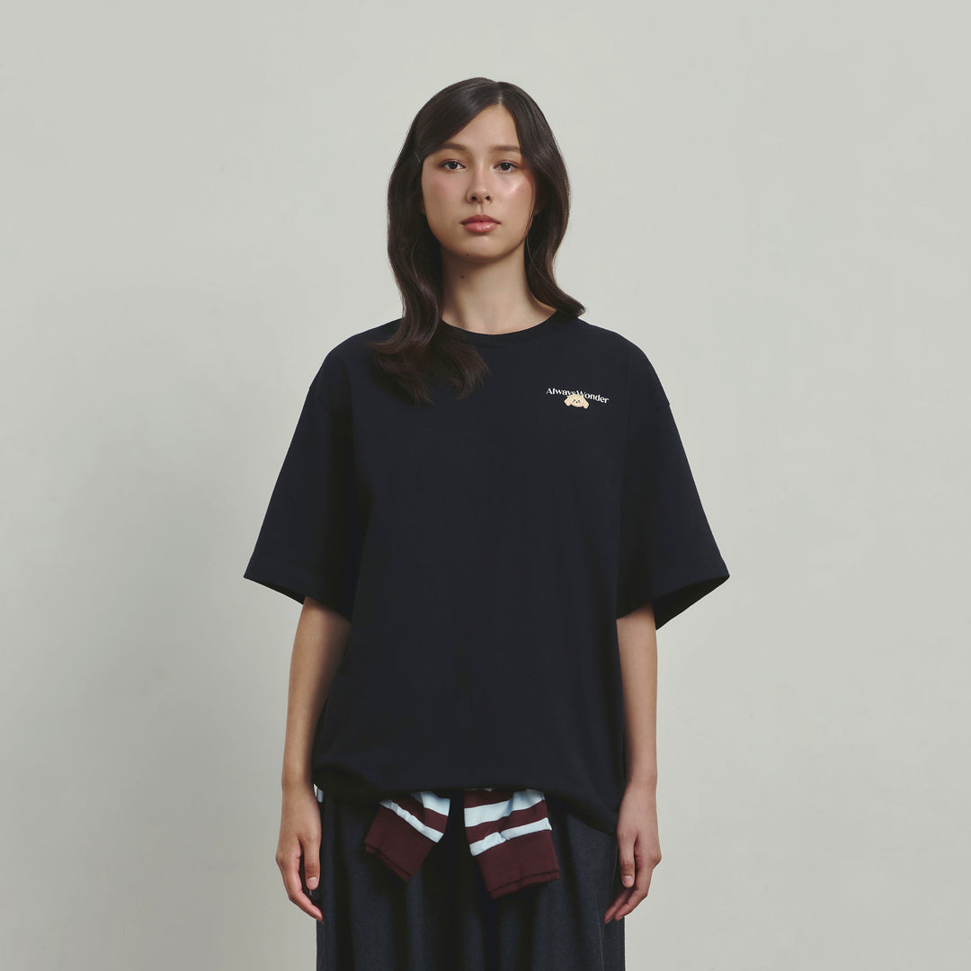 Little Goldie Oversized Tee | Dark Charcoal