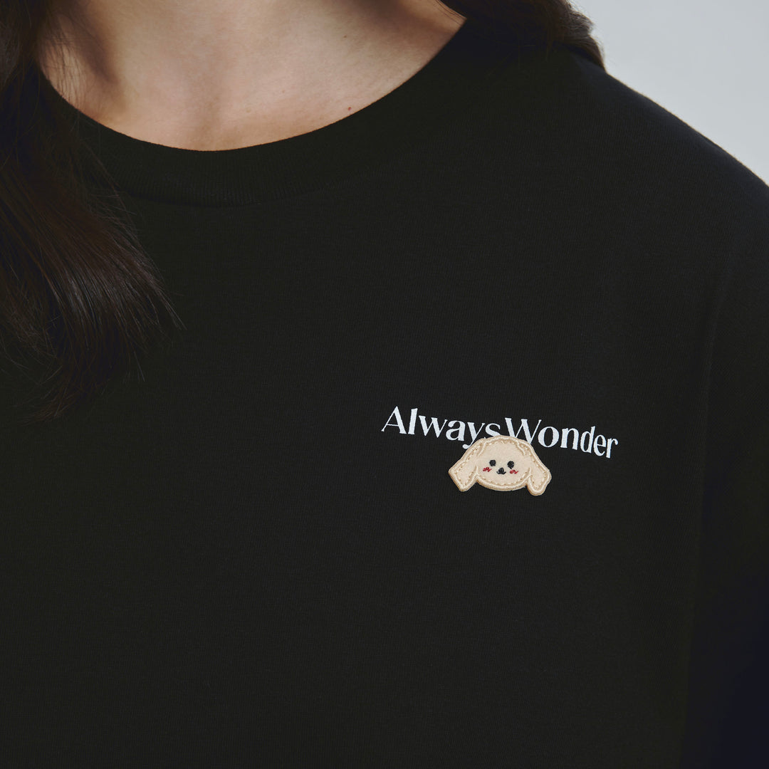Little Goldie Oversized Tee | Dark Charcoal