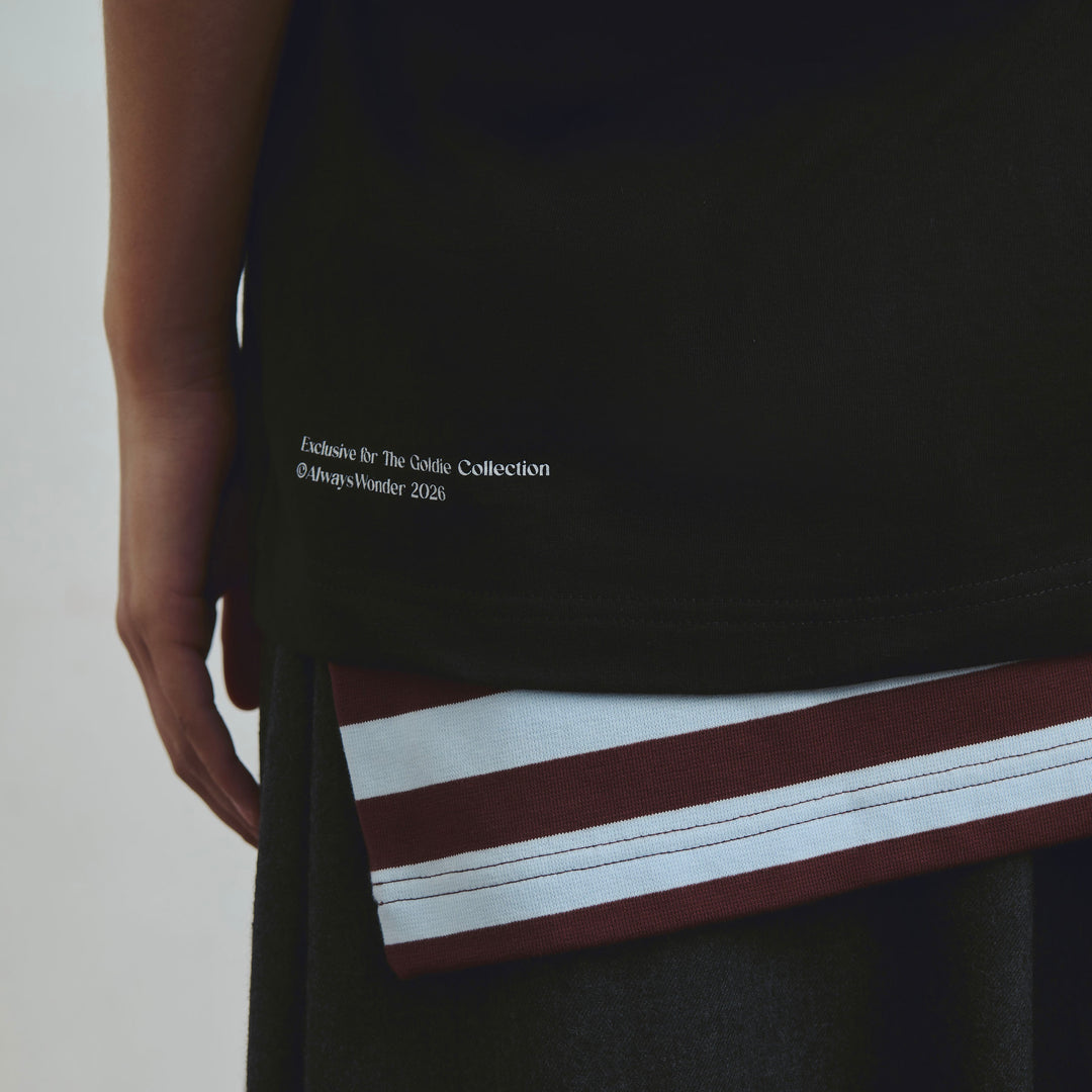 Little Goldie Oversized Tee | Dark Charcoal