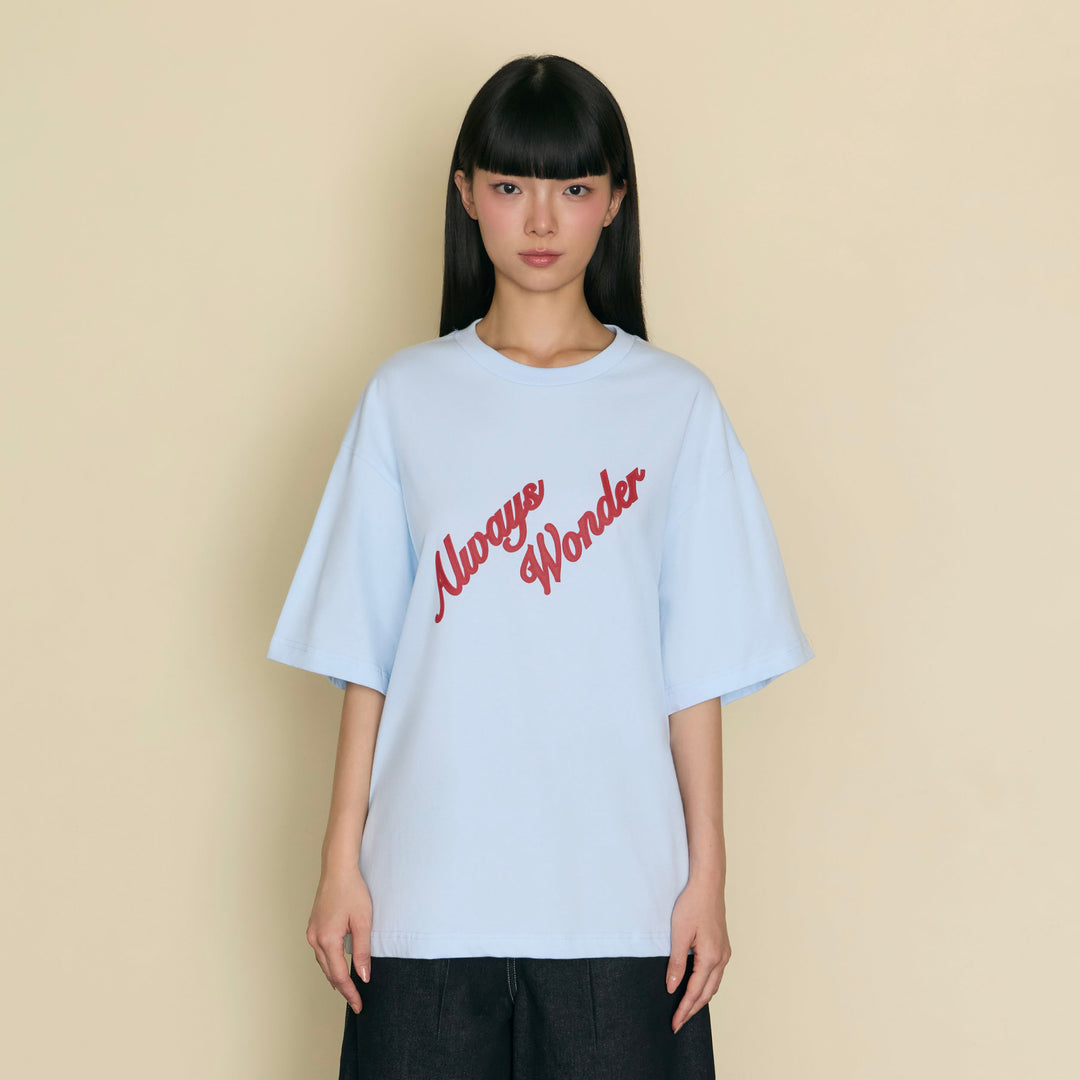 Always Presense Oversized Tee | Clear Sky