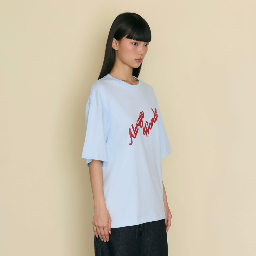 Always Presense Oversized Tee | Clear Sky
