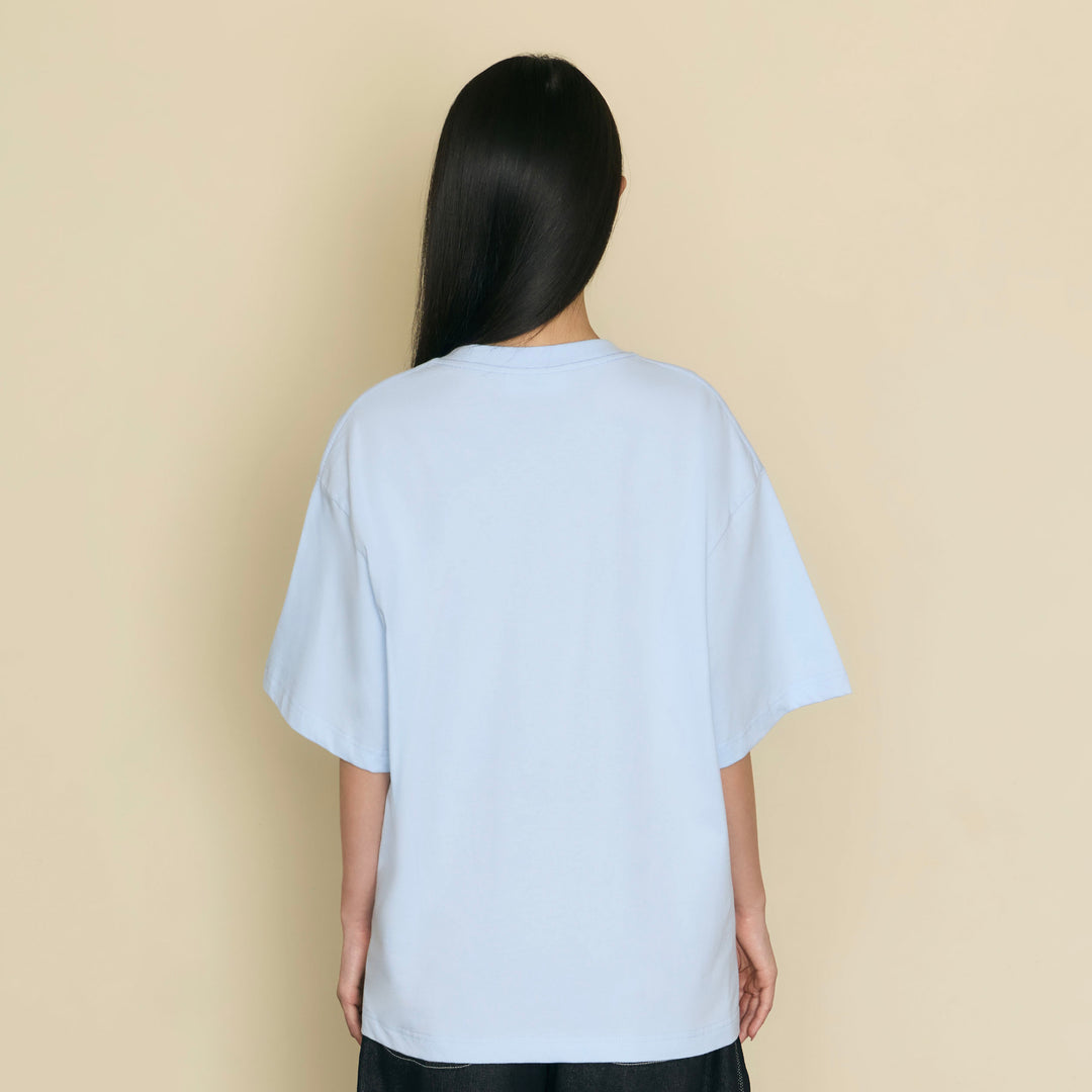 Always Presense Oversized Tee | Clear Sky
