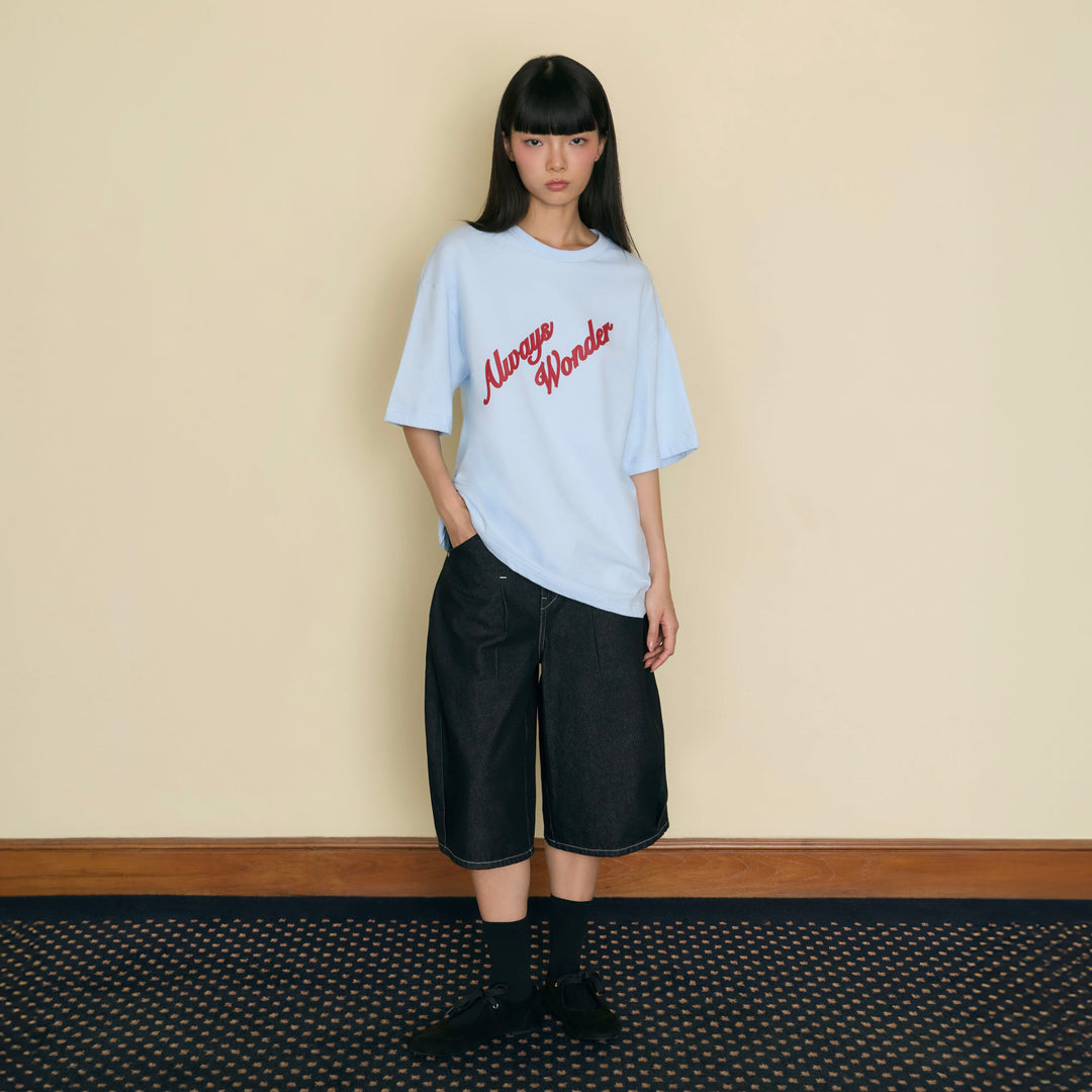 Always Presense Oversized Tee | Clear Sky