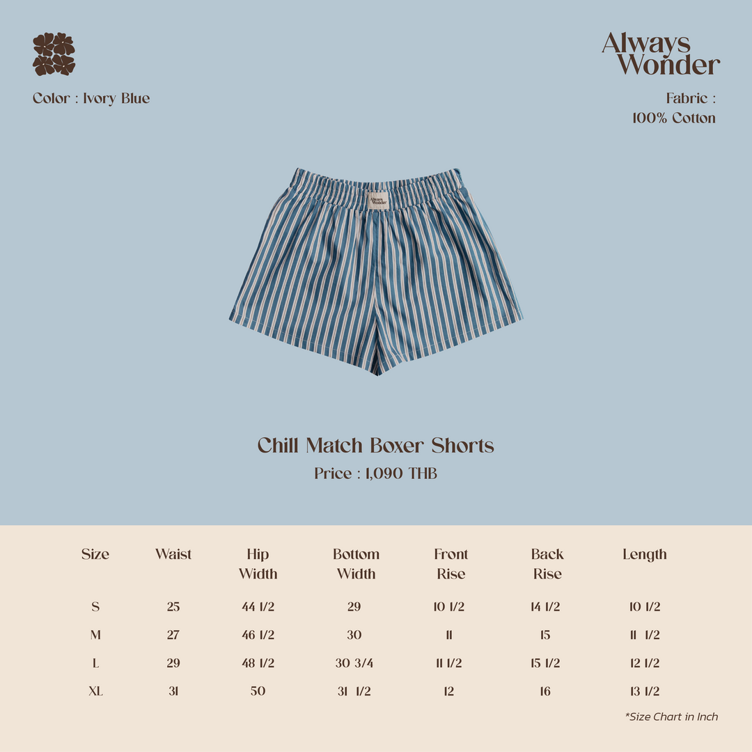 Chill Match Boxer Shorts | Ivory Blue