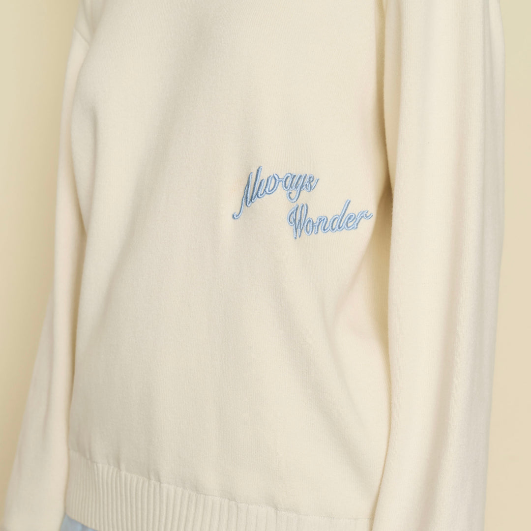 ( Pre-order ) Quiet Layered Sweater | Ivory Mist