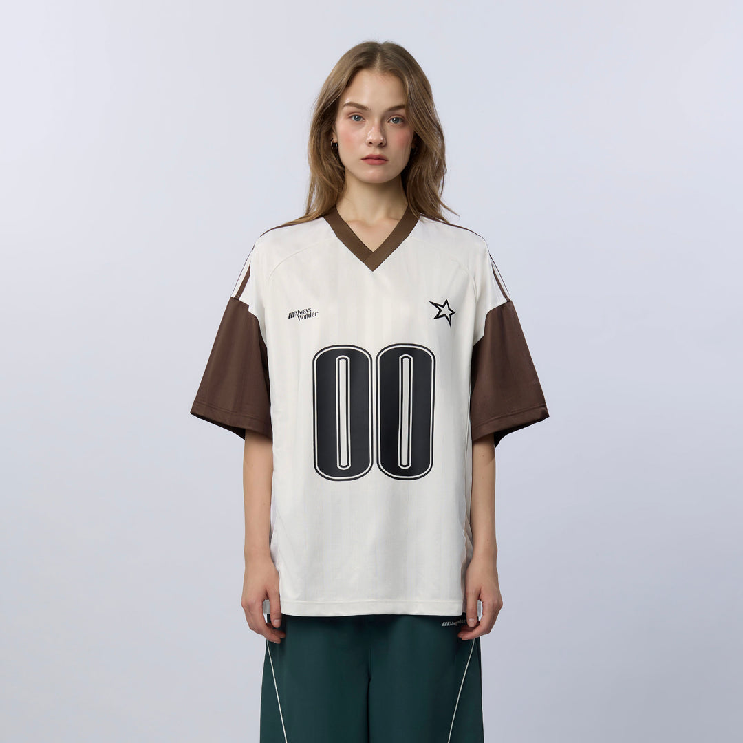 Varsity Play Jersey | Ivory-Tan brown