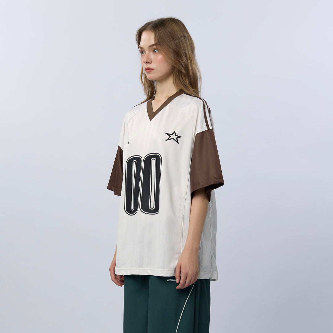 Varsity Play Jersey | Ivory-Tan brown