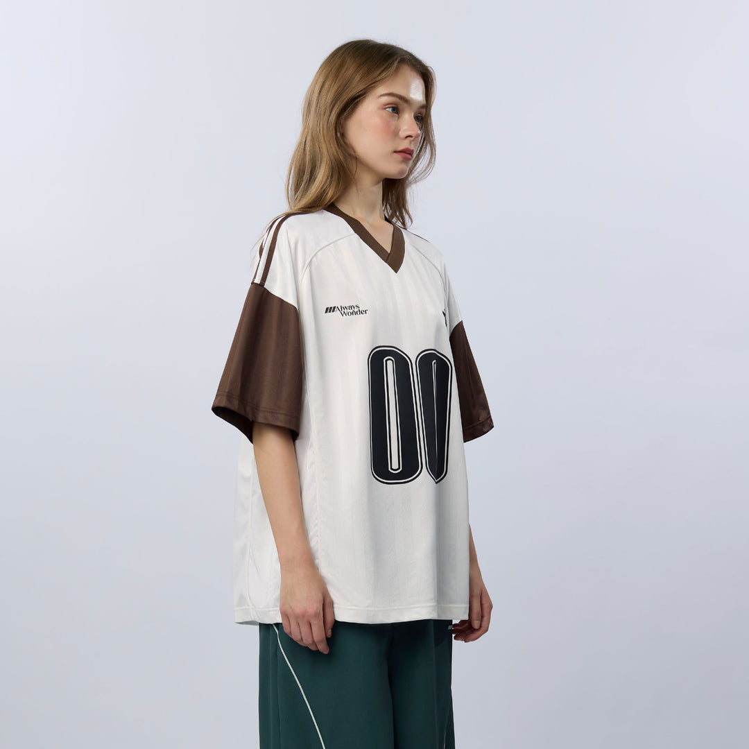 Varsity Play Jersey | Ivory-Tan brown