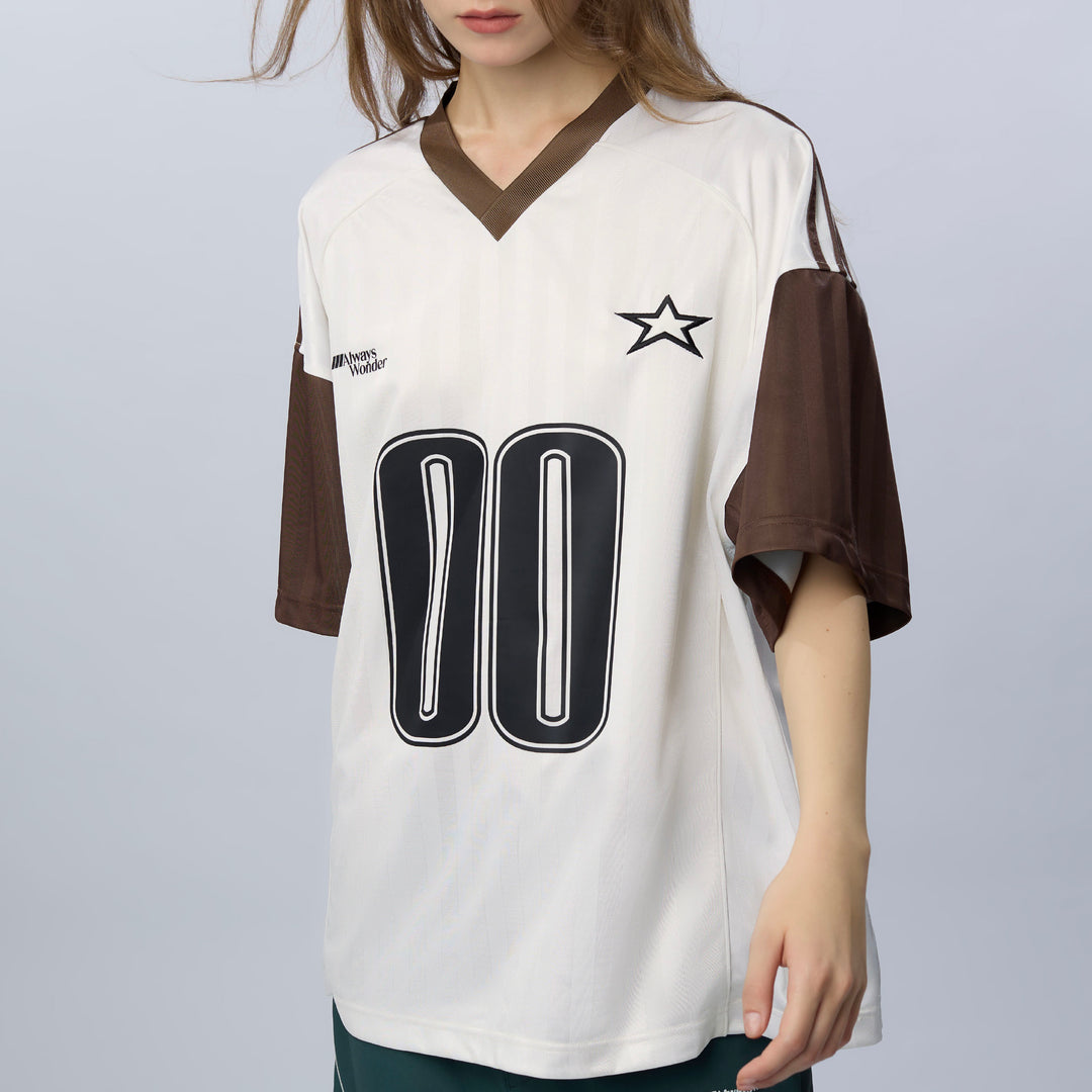 Varsity Play Jersey | Ivory-Tan brown