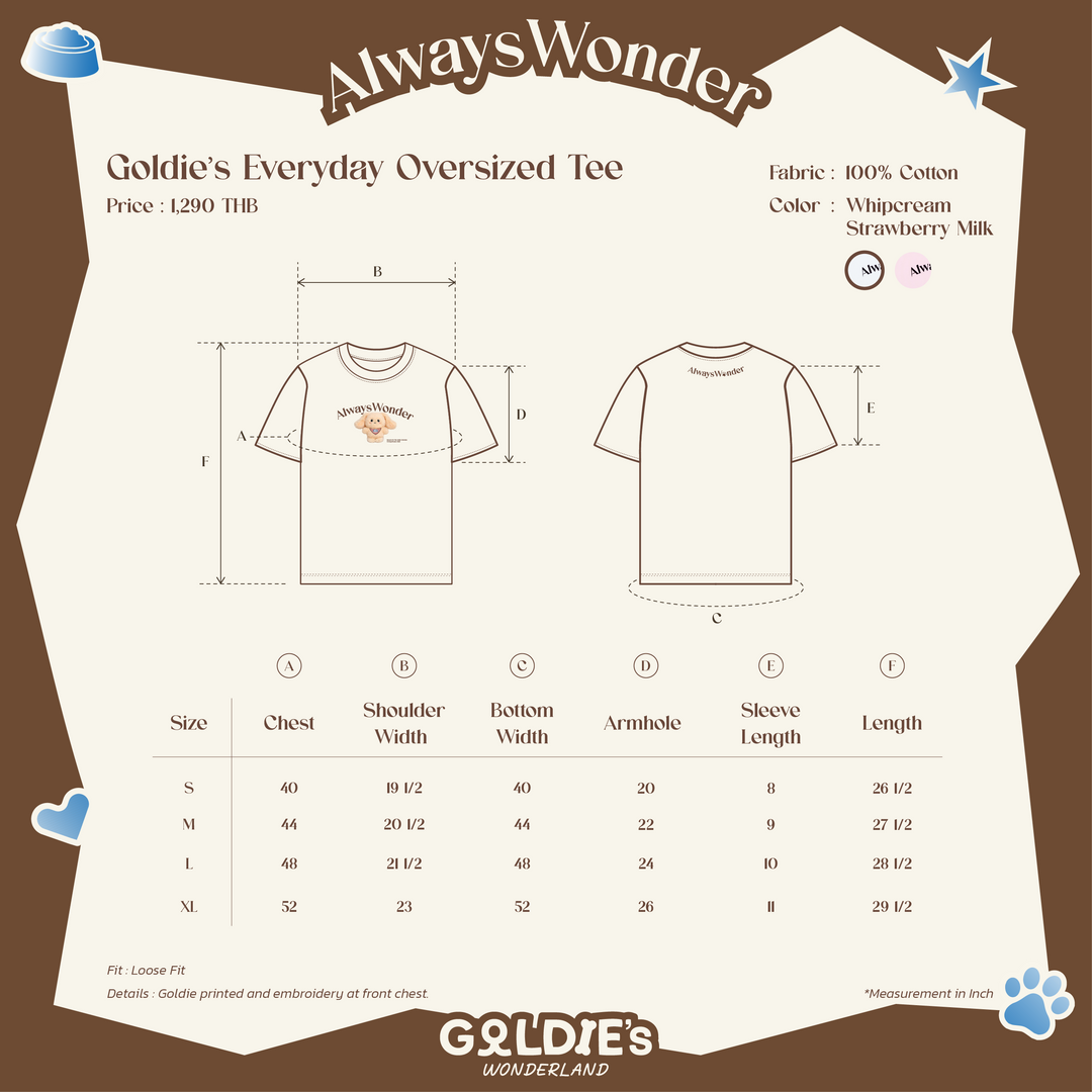 Goldie's Everyday oversized tee | Whipcream
