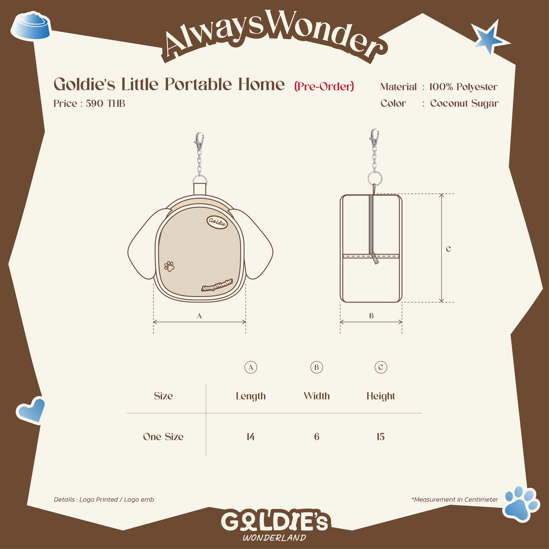 (Pre-order) Goldie's little portable home | Coconut sugar